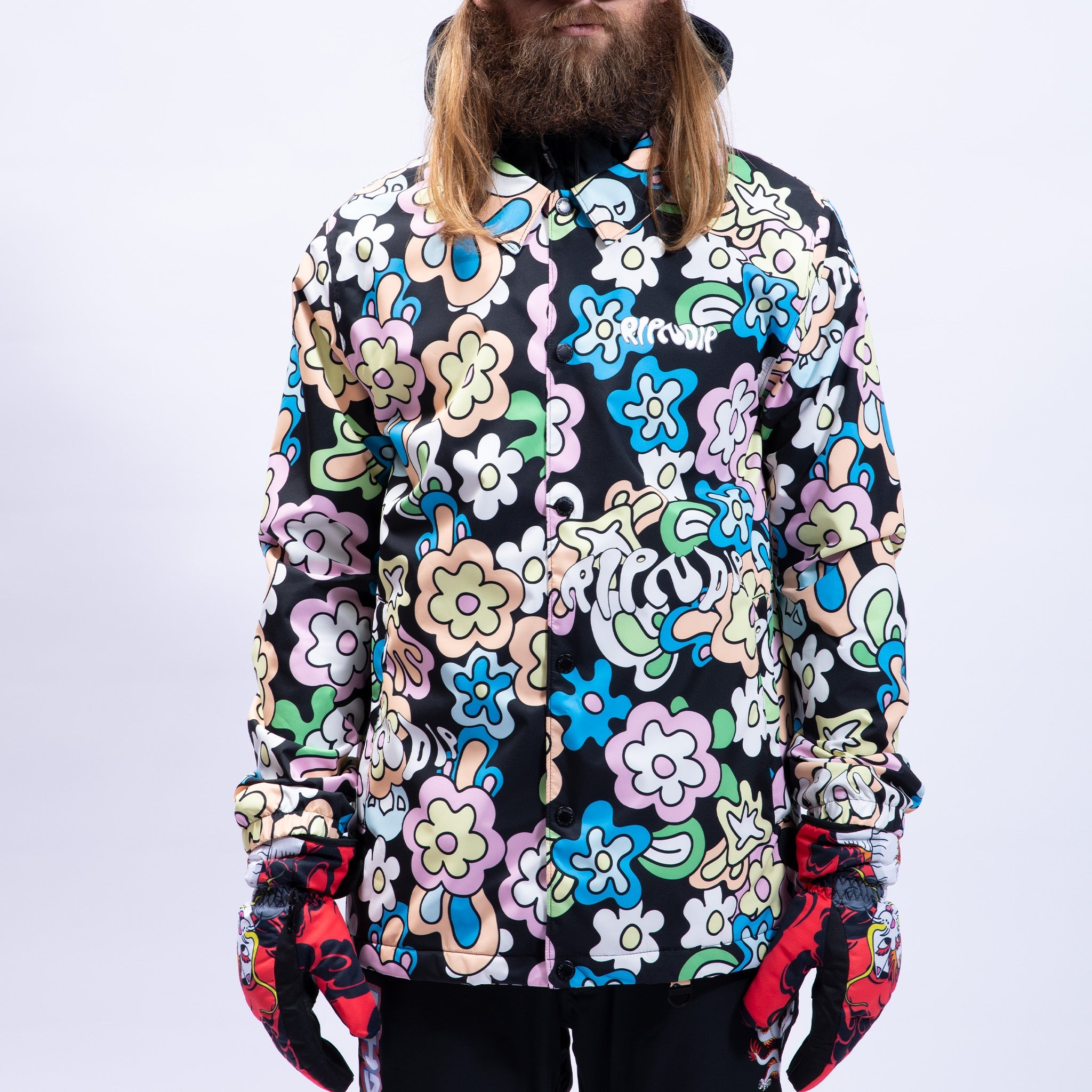 RIPNDIP Flower Child Snowboard Jacket (Multi)