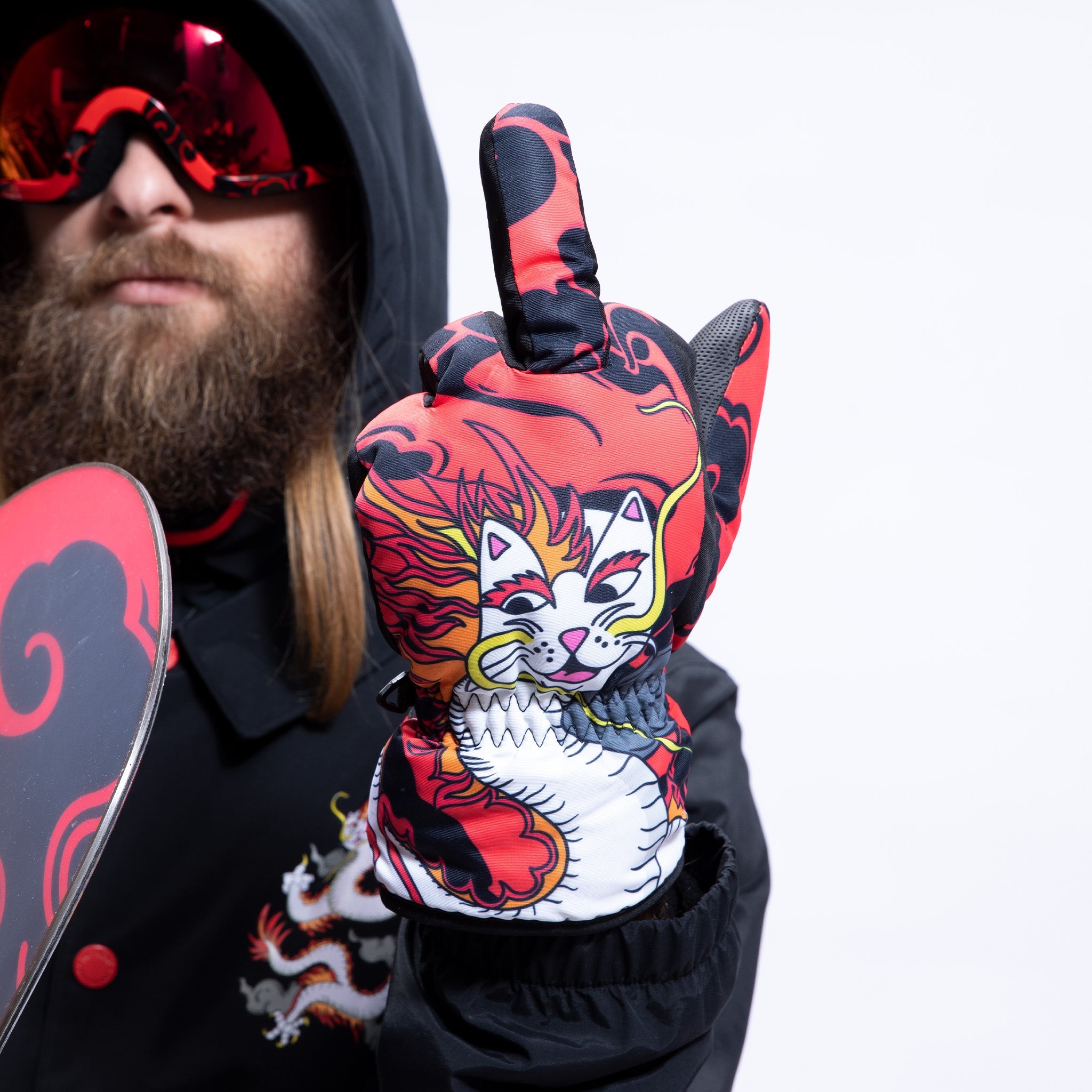 RIPNDIP Dragonerm Snow Gloves (Red)
