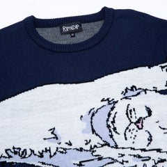 RIPNDIP Great Wave Sweater (Navy)