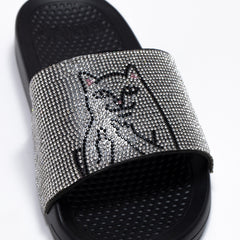 376105 Lord Nermal Slides (Rhinestone Black)