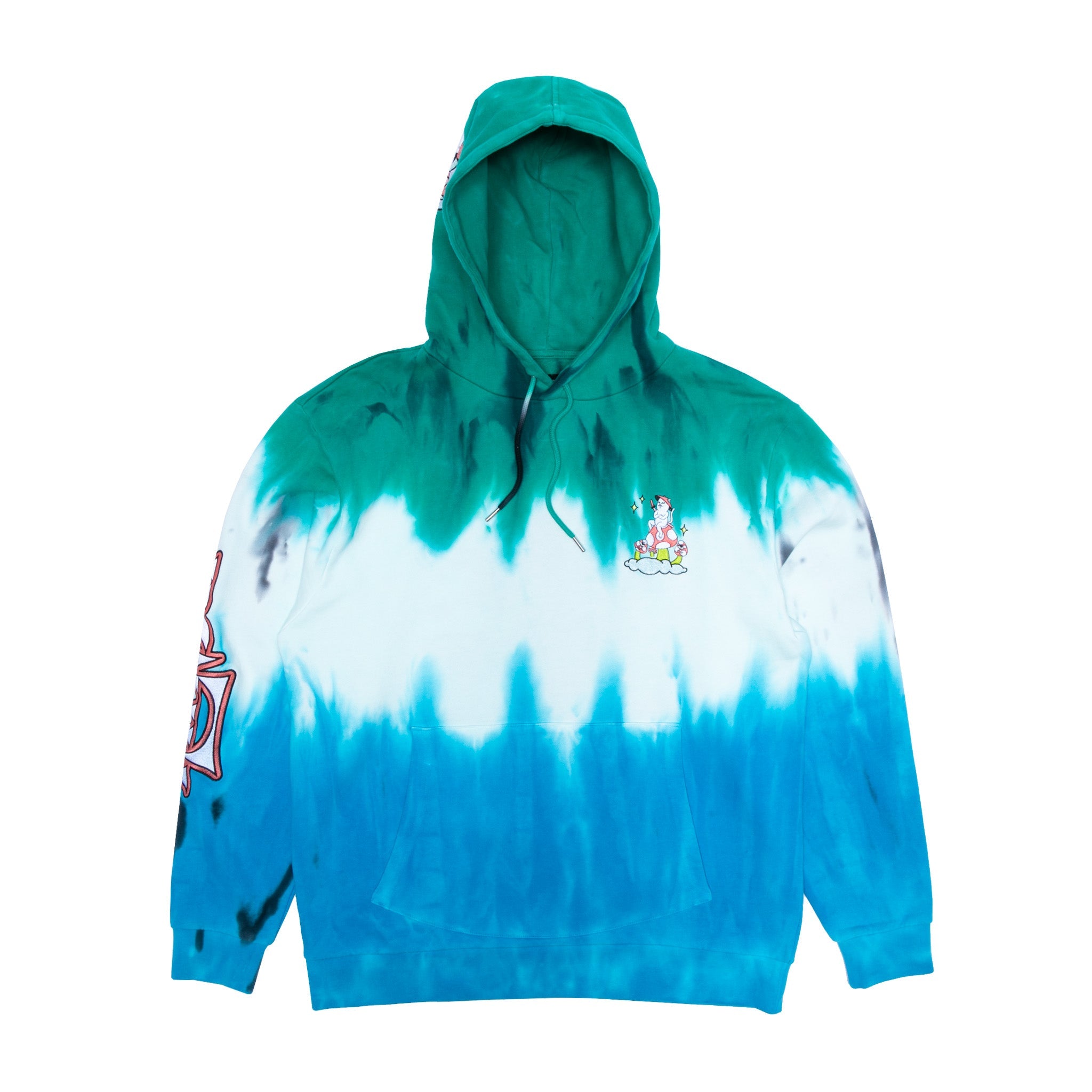 RIPNDIP Sensai Embroidered Hoodie (Blue/Green Stripe Tie Dye)
