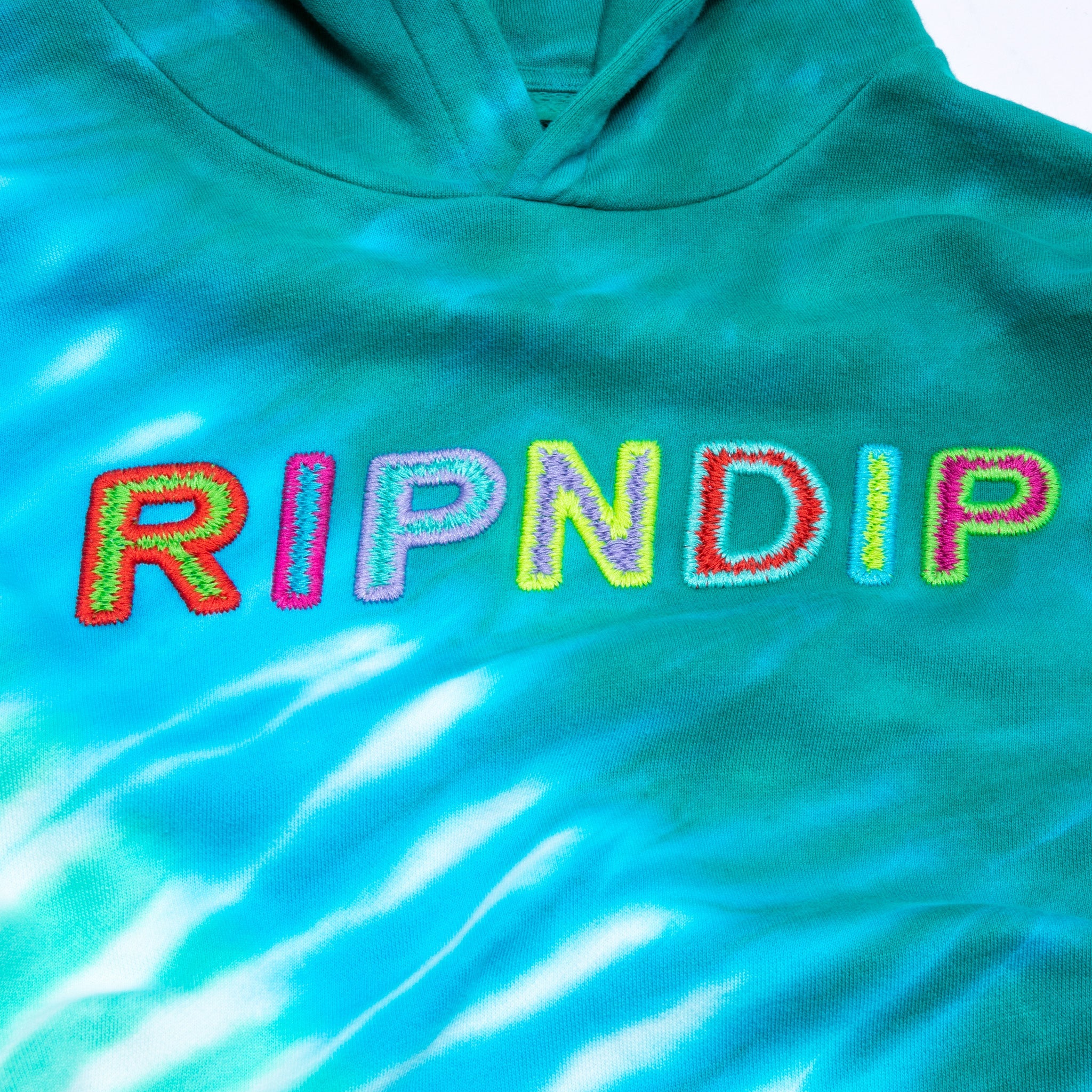 RIPNDIP Prisma Hoodie (Teal Rainbow Dye)