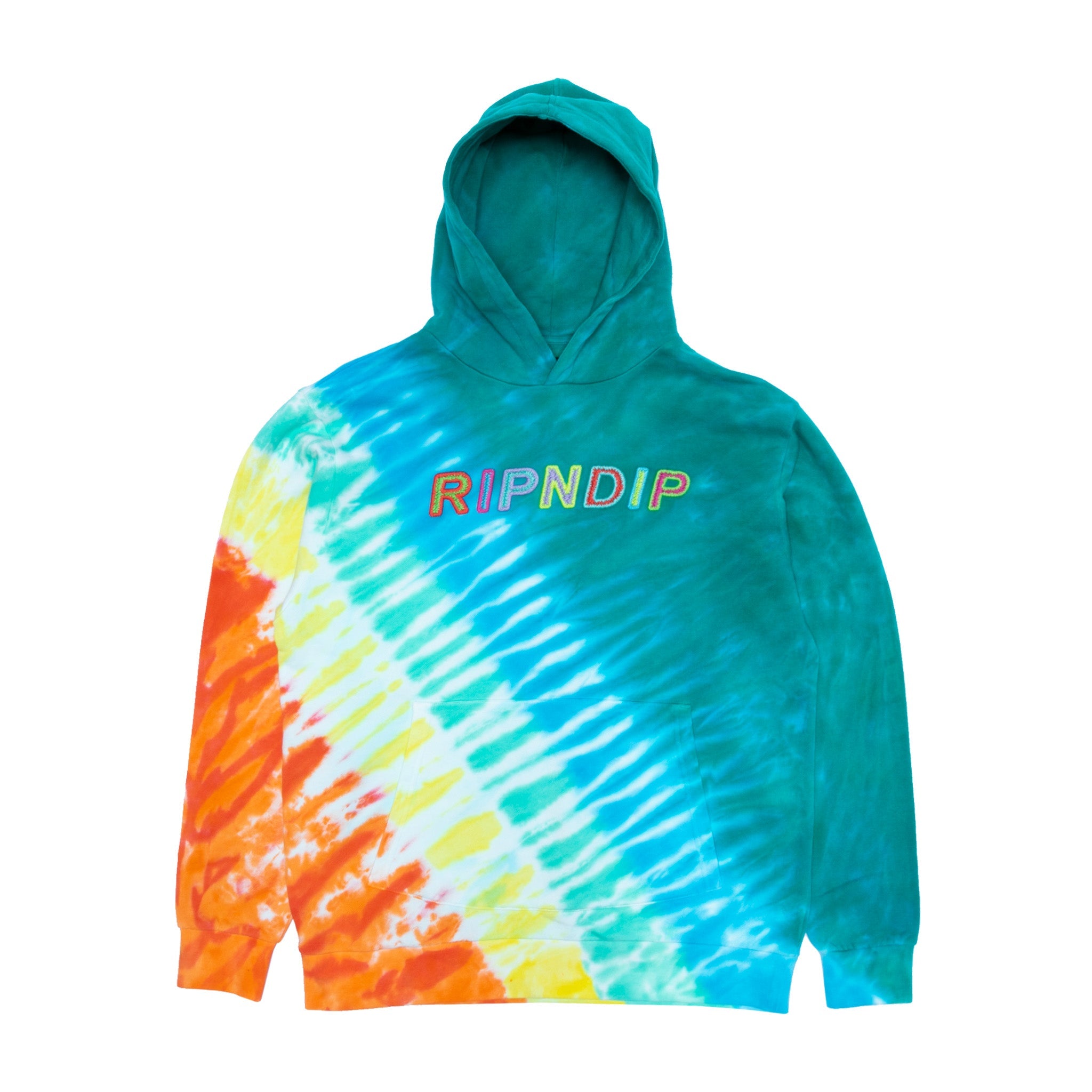 RIPNDIP Prisma Hoodie (Teal Rainbow Dye)