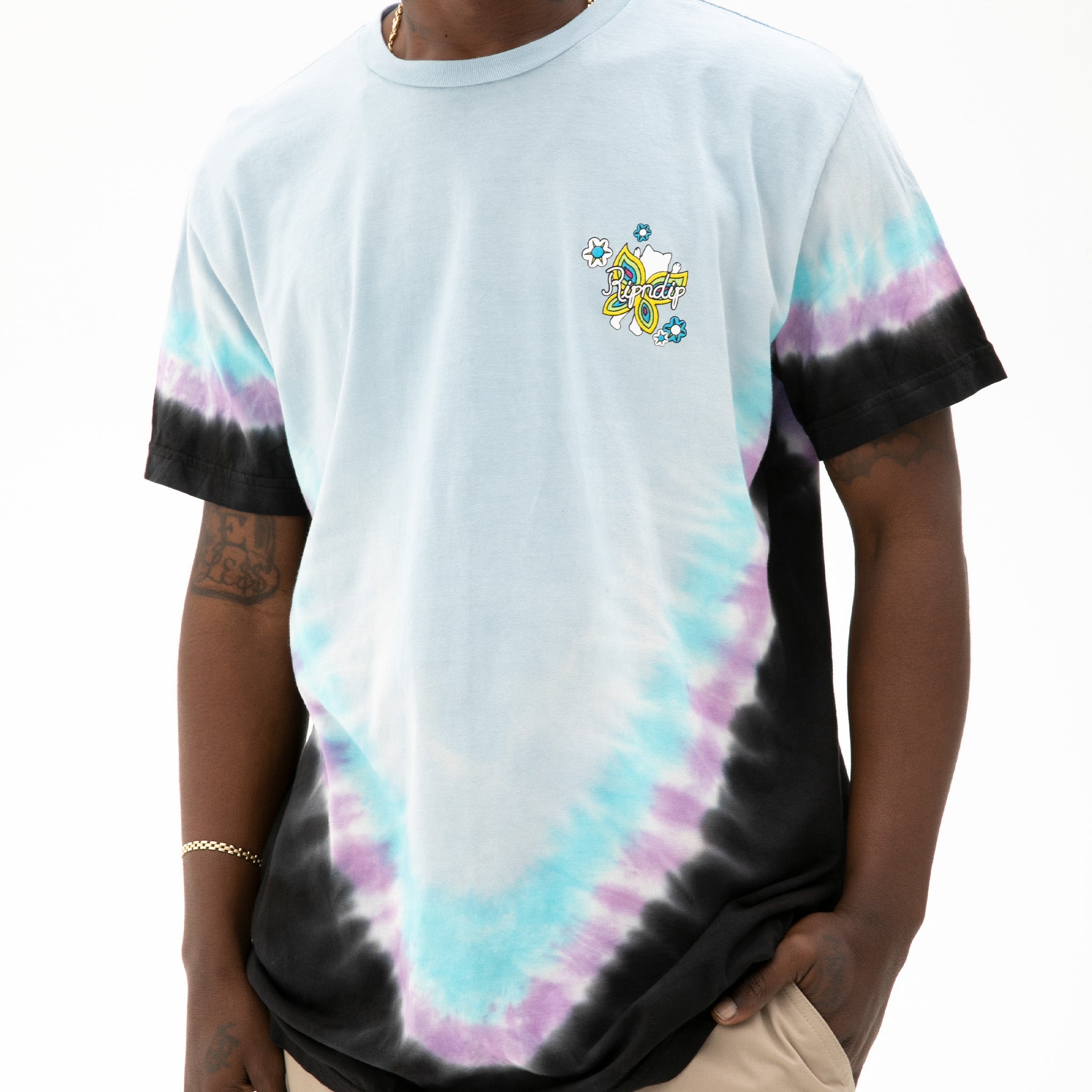 RIPNDIP Promised Land Tee (Purple/Blue V Dye)
