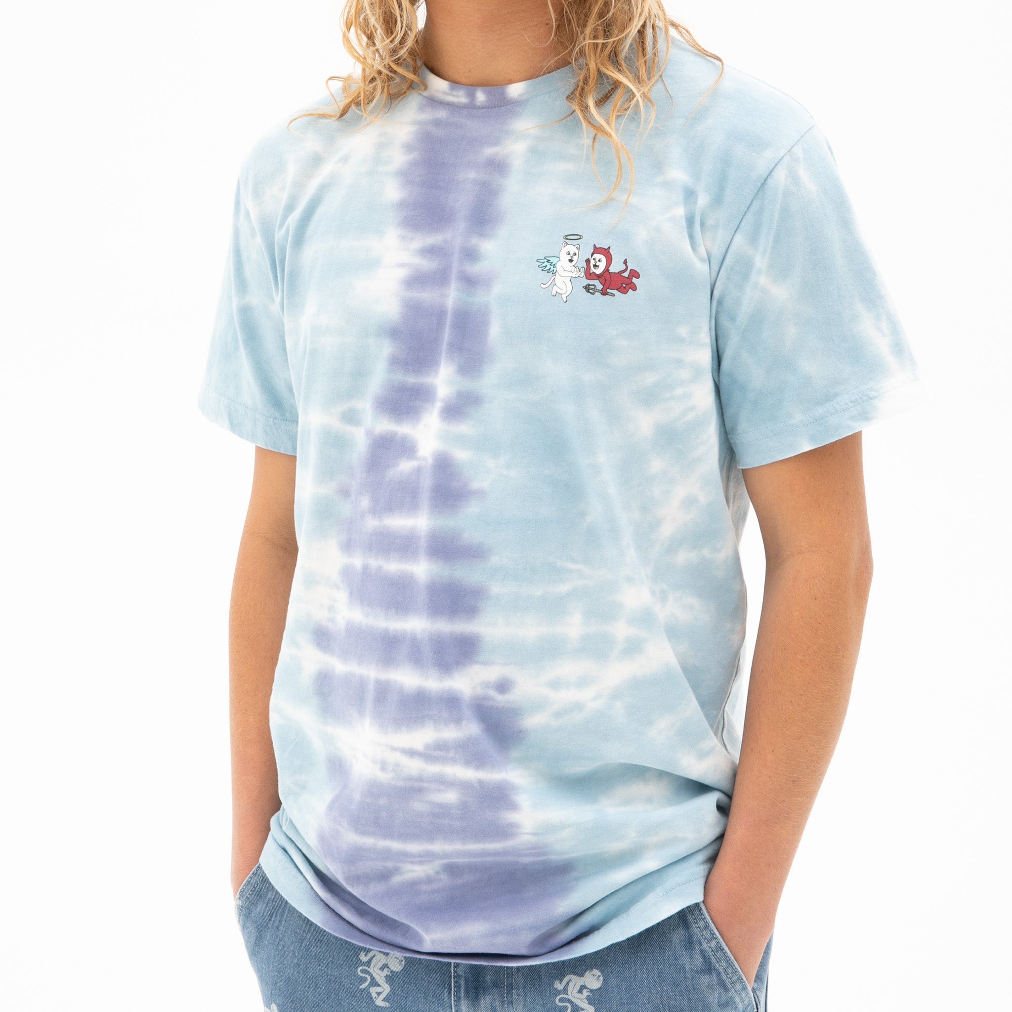 RIPNDIP Limbo Tee (Perwinkle/Light Blue Split Dye)