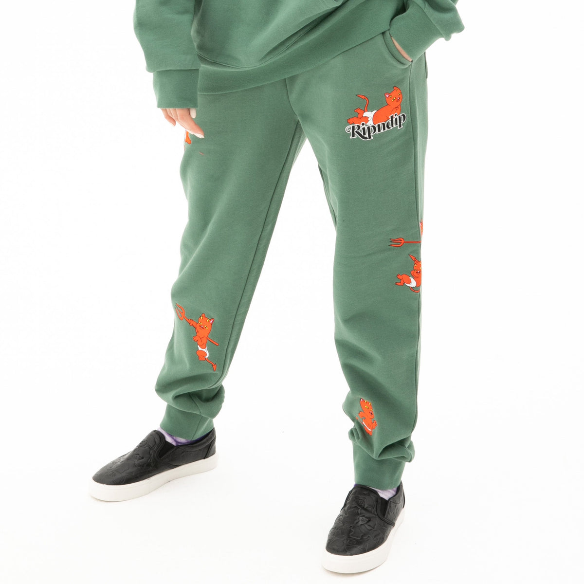 RIPNDIP Devil Babies Sweatpants (Dark Sage)
