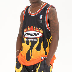 RIPNDIP Welcome To Heck Basketball Jersey (Black)