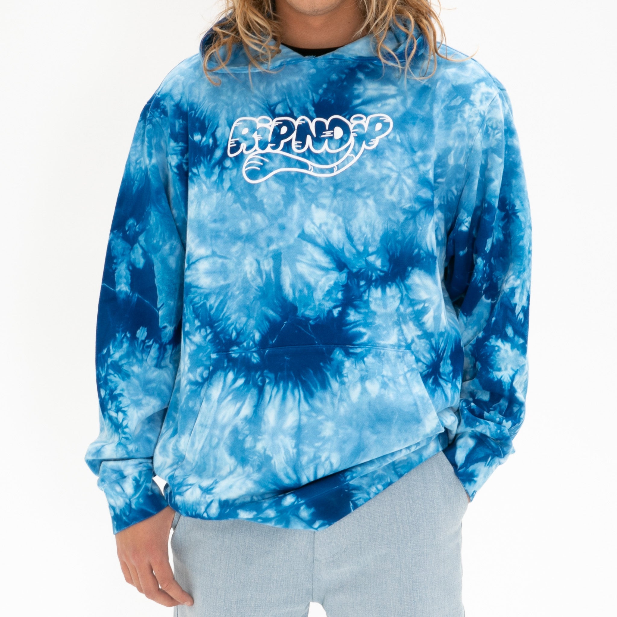 RIPNDIP Ripntail Hoodie (Blue Acid Wash)