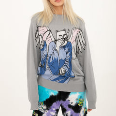 RIPNDIP Heaven And Hell Knit Sweater (Light Blue)