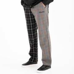 RIPNDIP Limbo Split Plaid Flannel Pants (Dark Brown)