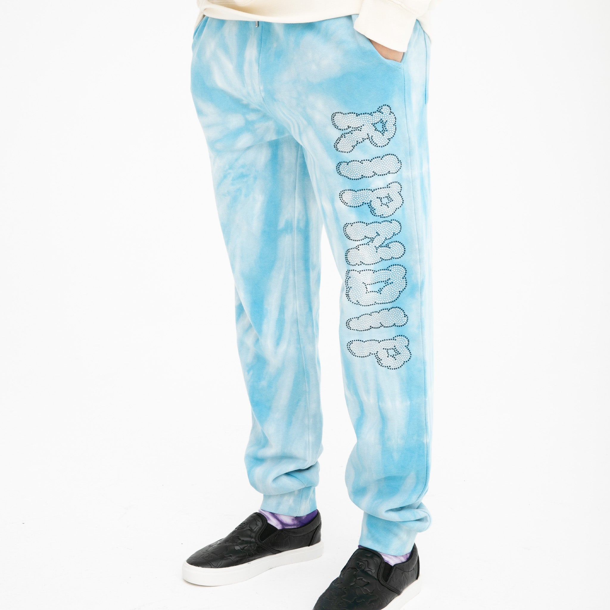 RIPNDIP Sent From Heaven Sweatpants (Light Blue Spiral Dye)