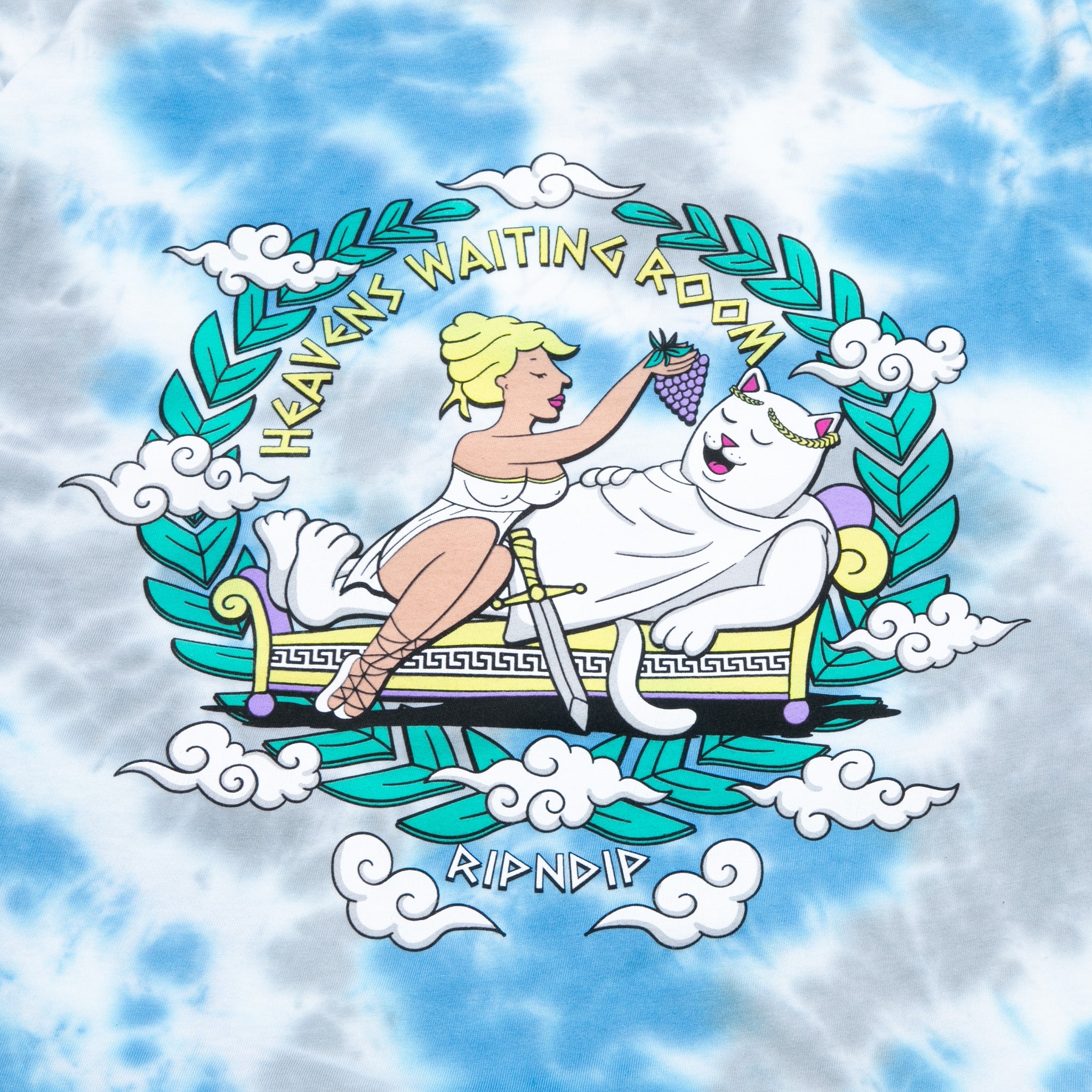 RIPNDIP Waiting In Heaven Long Sleeve (Light Blue Cloud Wash)