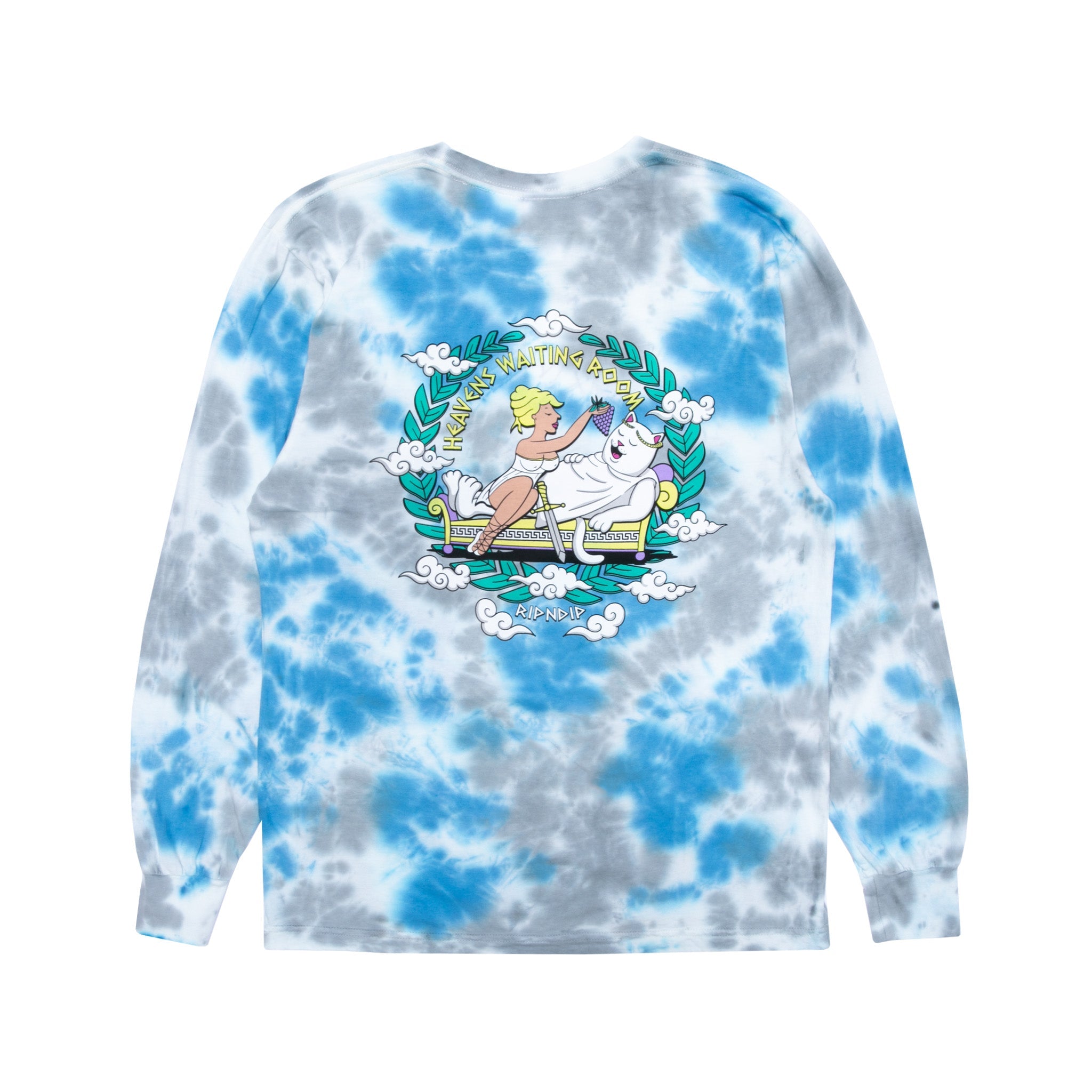 RIPNDIP Waiting In Heaven Long Sleeve (Light Blue Cloud Wash)