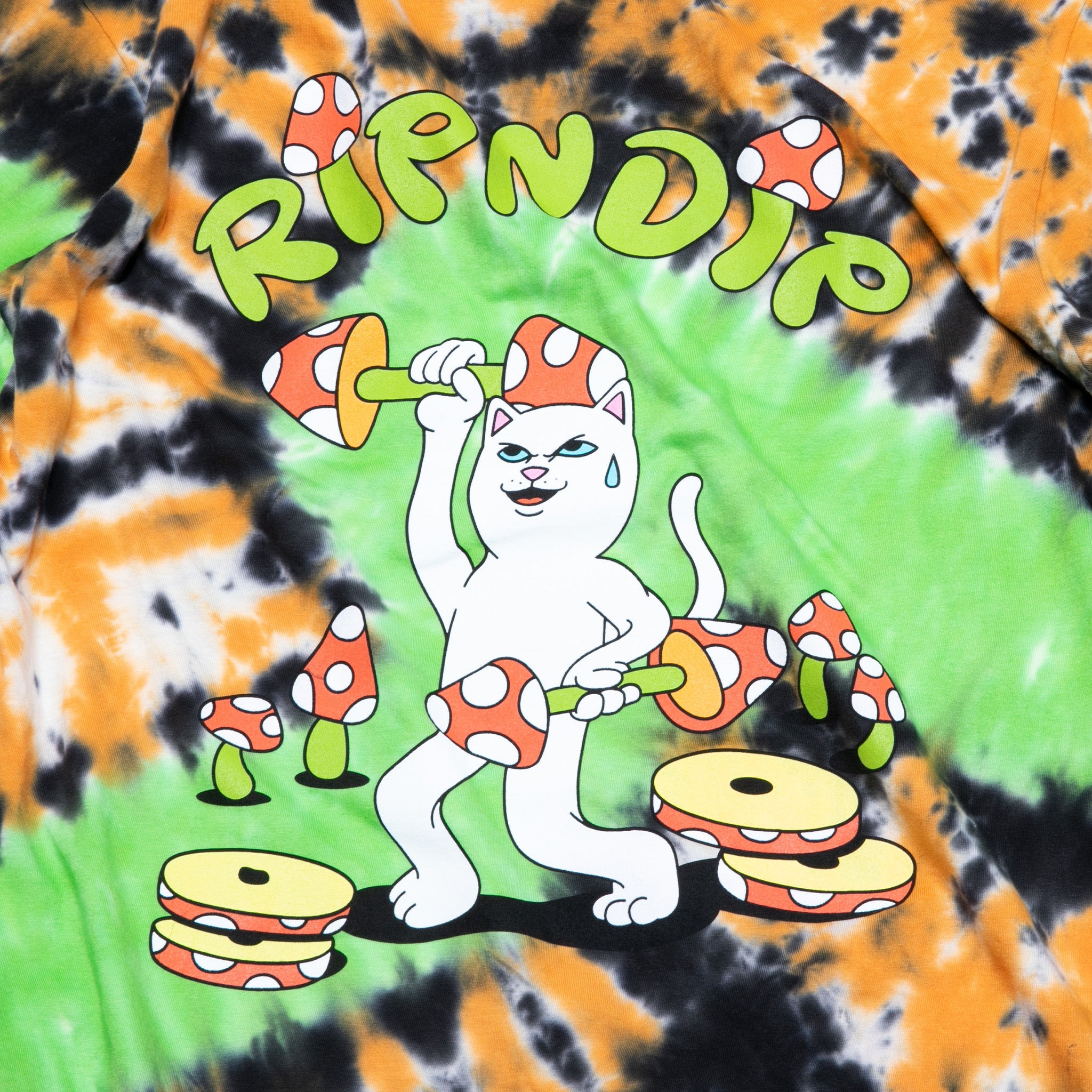 RIPNDIP Do You Even Lift Tee (Neon/Black/Orange Loop Dye)