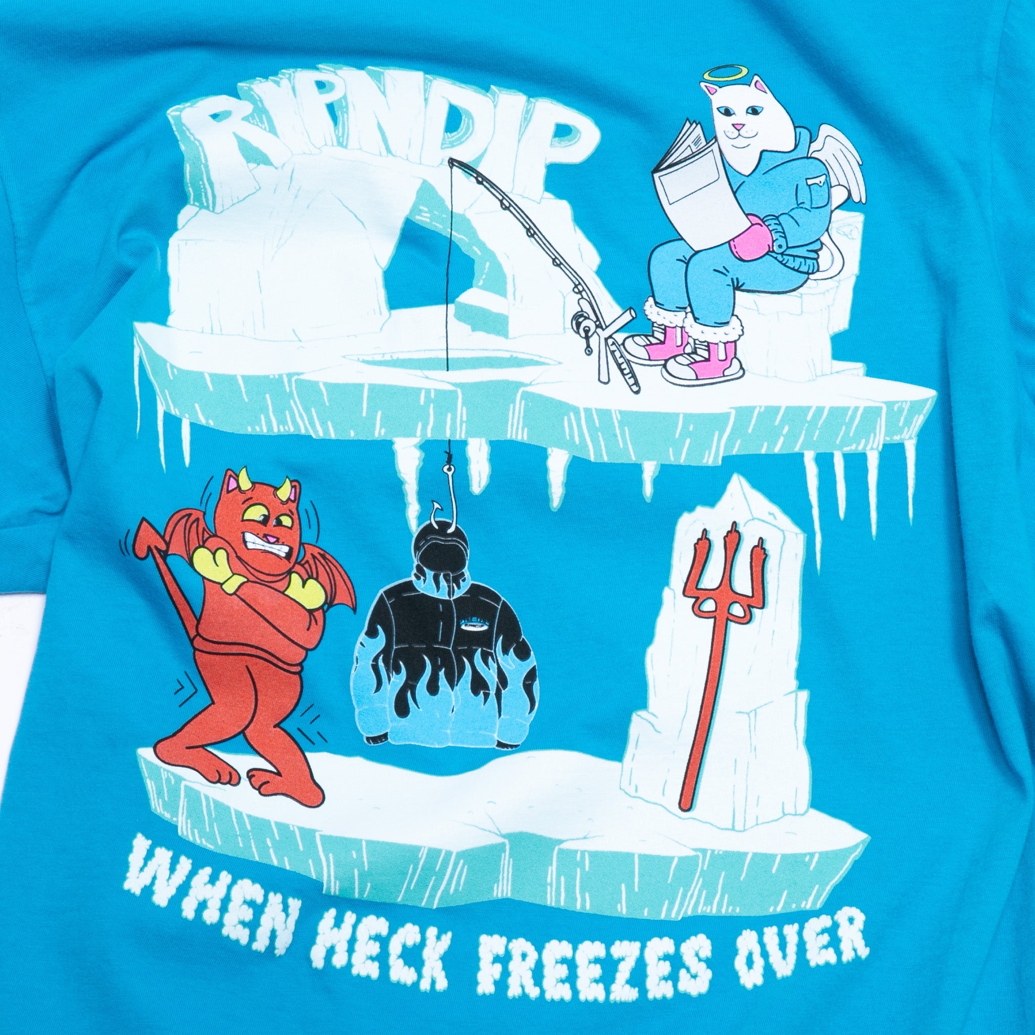 RIPNDIP Heck Freezes Over Tee (Azure Blue)