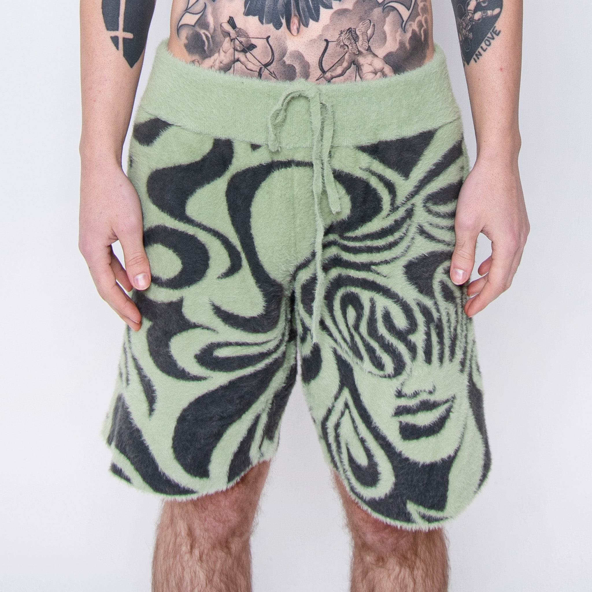 RIPNDIP Beautiful Fomo Mohair Shorts (Pistachio)