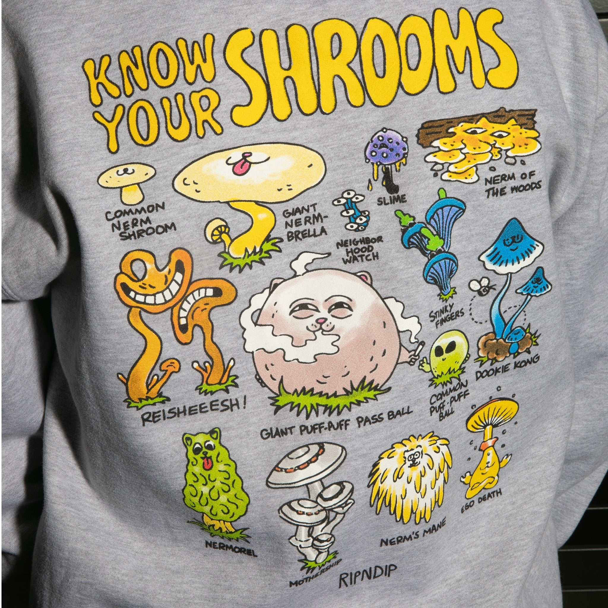 RIPNDIP Know Ur Shrooms Hoodie (Ash Heather)