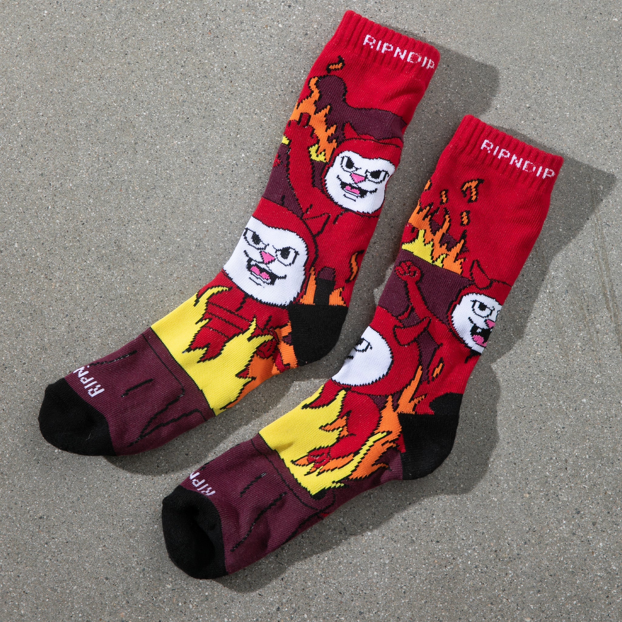 RIPNDIP Heaven On Earth Socks (Red)