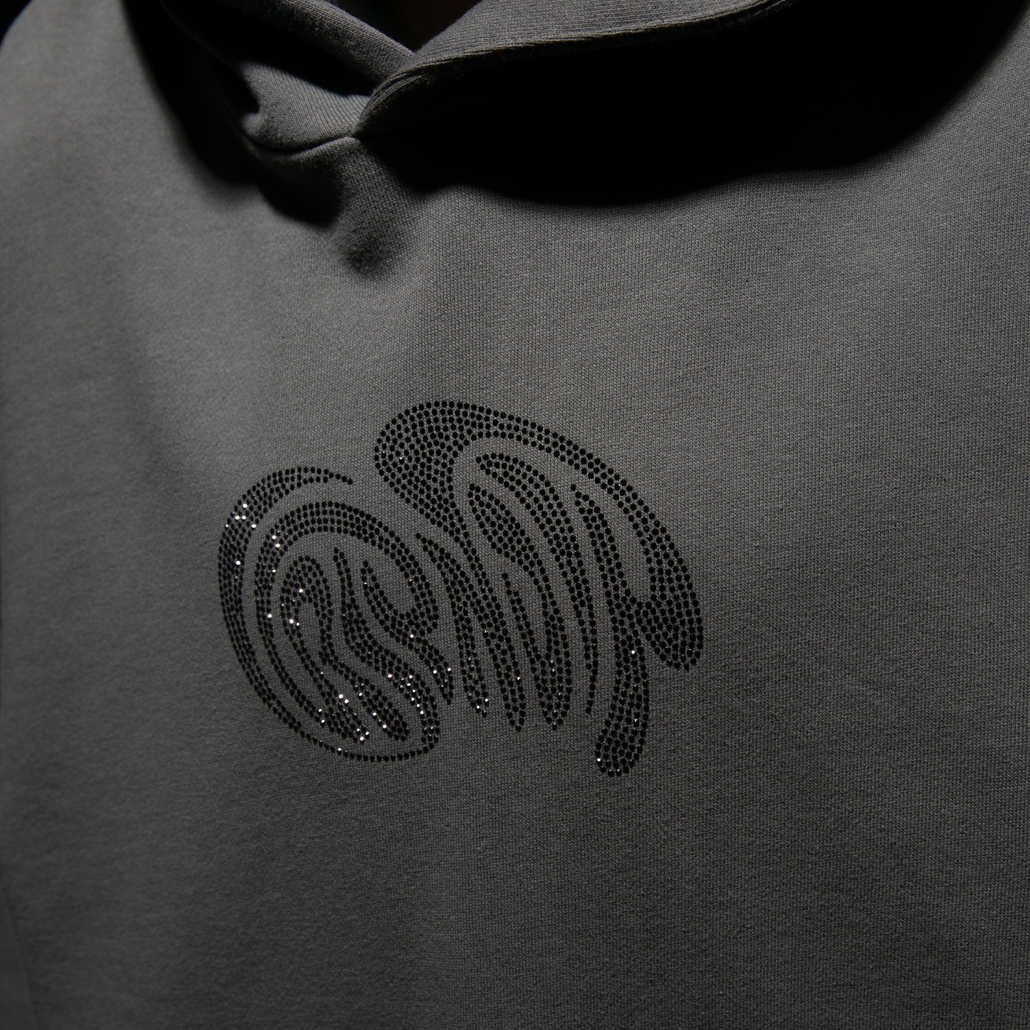 368219 Beautiful Trip Rhinestone Hoodie (Charcoal)