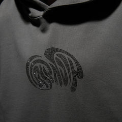 368219 Beautiful Trip Rhinestone Hoodie (Charcoal)