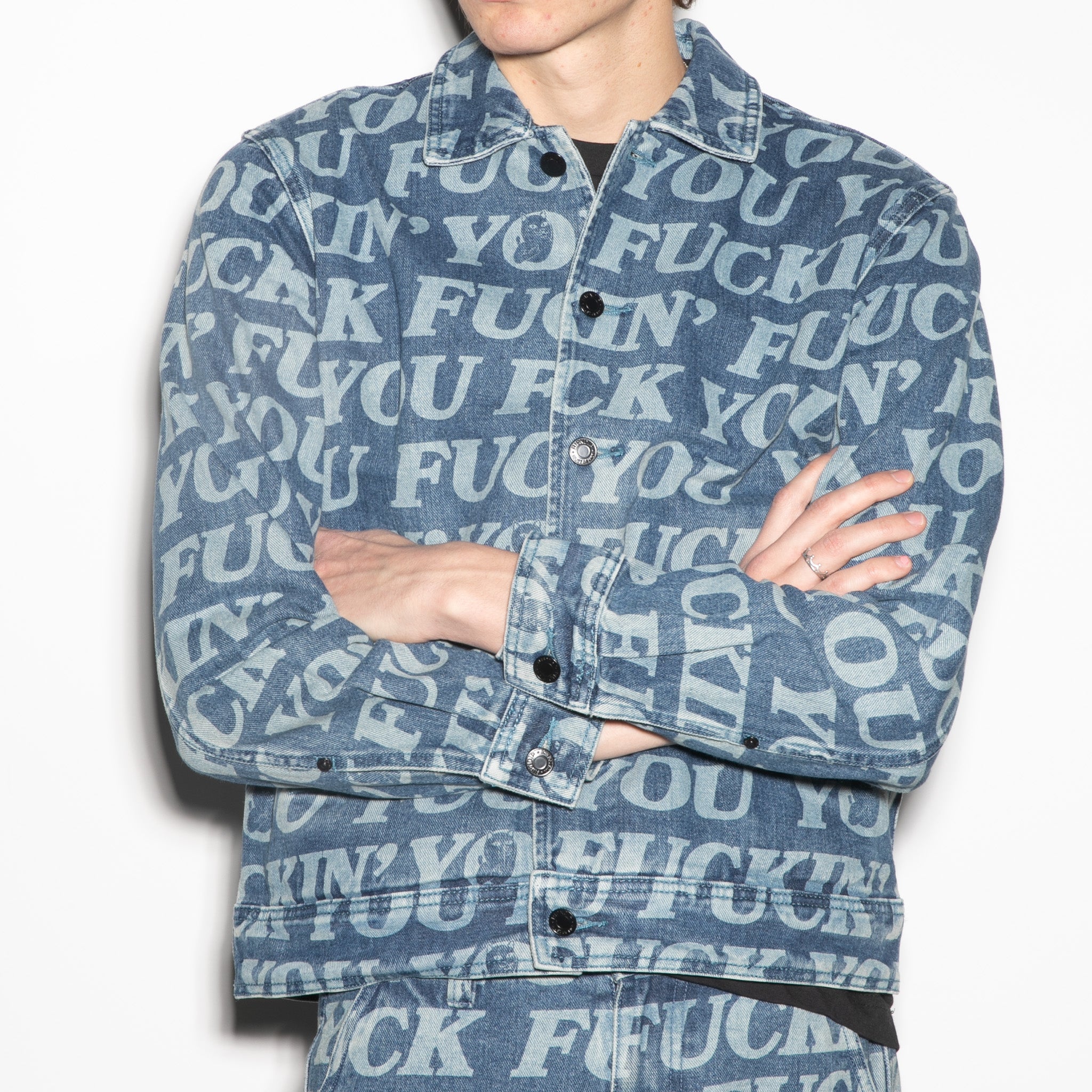 RIPNDIP Fuckin Fuck Denim Jacket (Medium Washed)