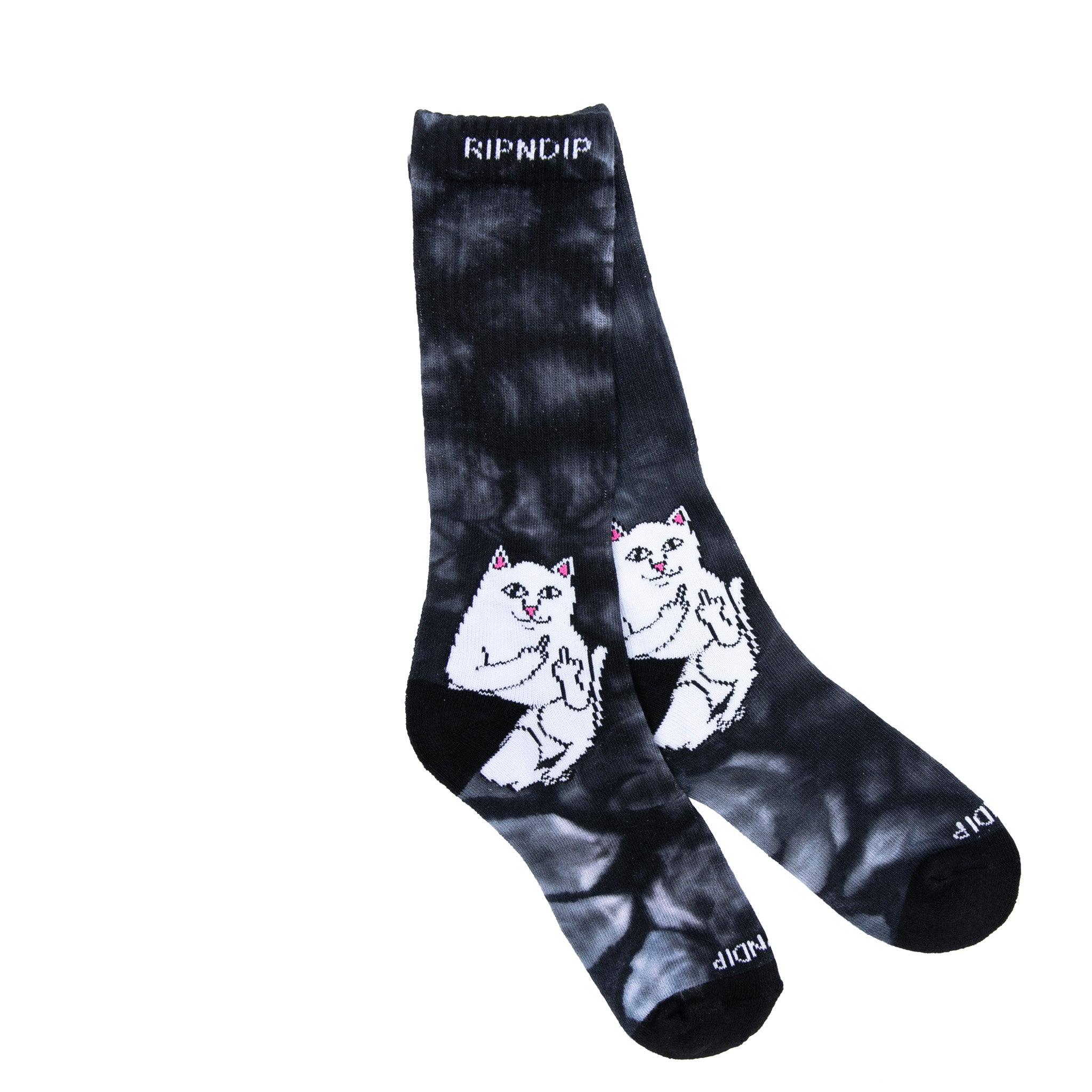 RipNDip Lord Nermal Socks (Black Tie Dye)