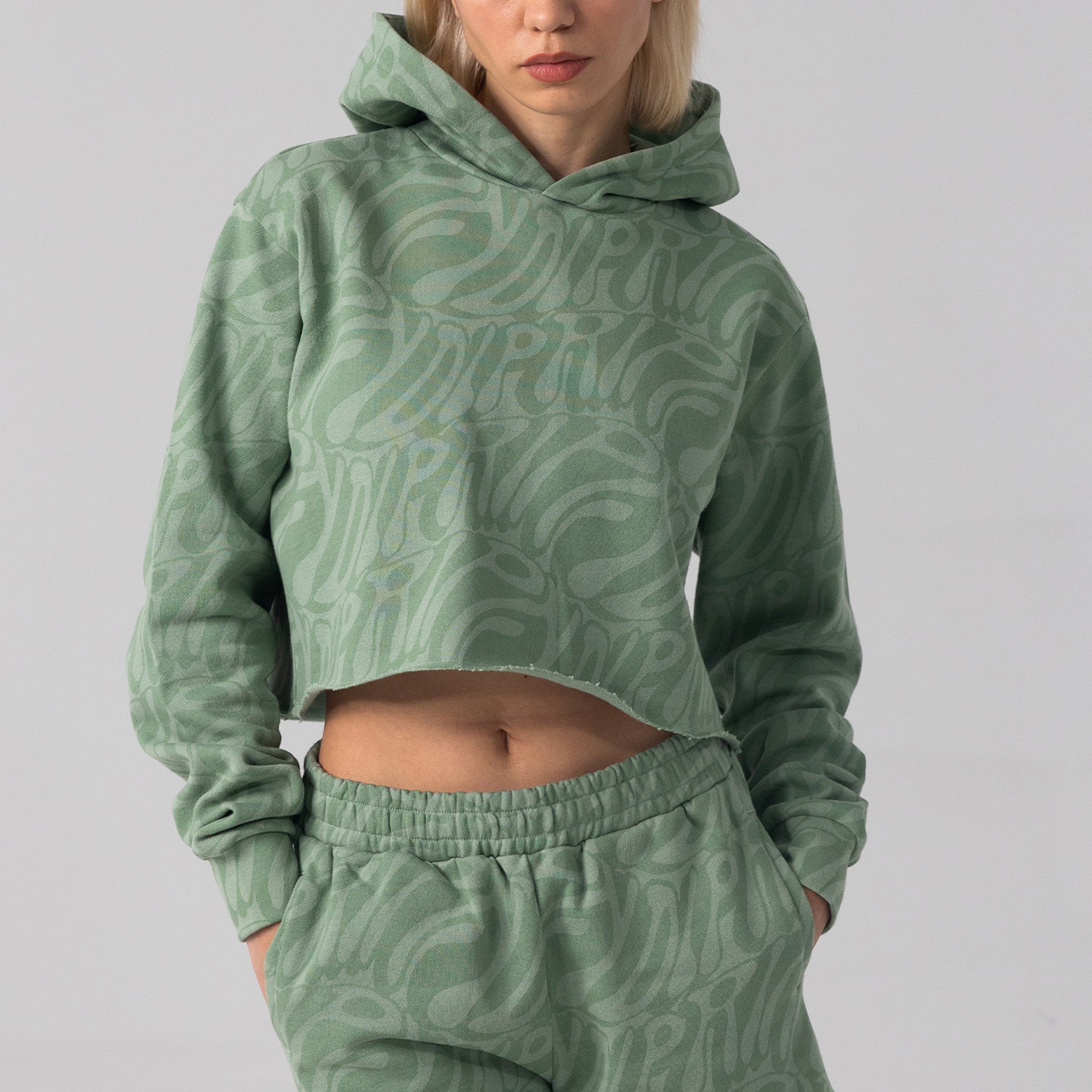 RIPNDIP Wilshire Cropped Hoodie (Pine)
