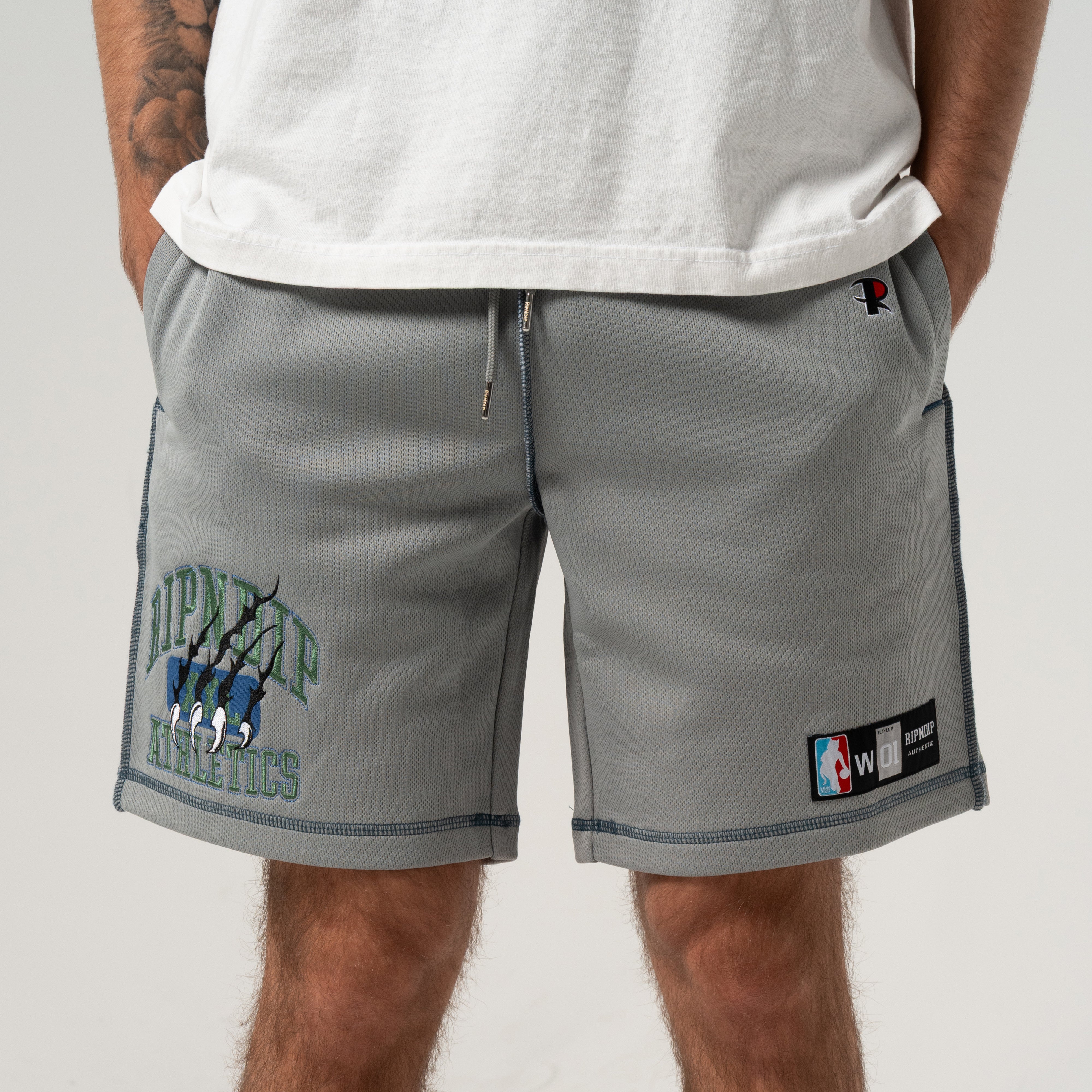 RIPNDIP Ripndip Athletics Mesh Sweatshorts (Ash Heather)