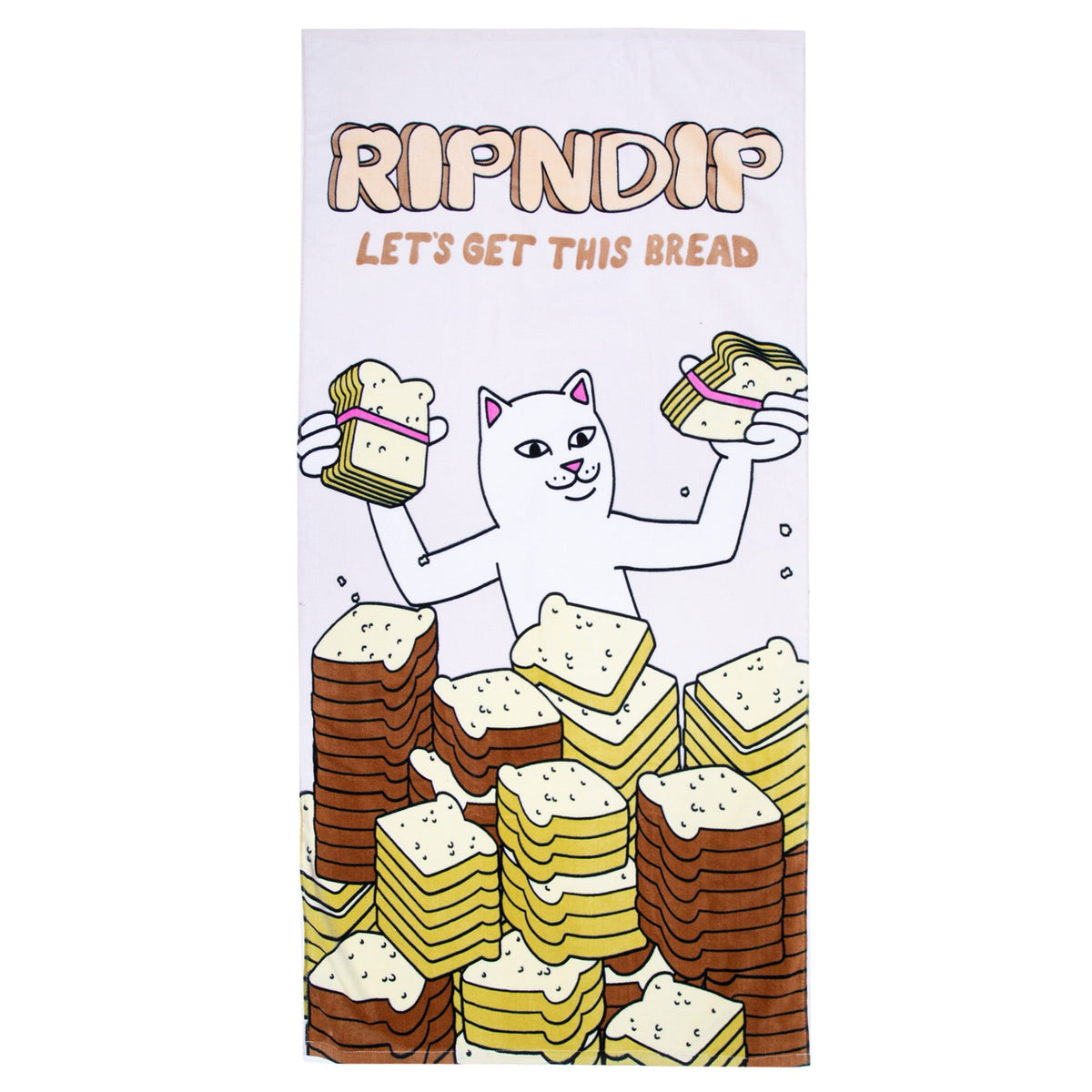 RIPNDIP Lets Get This Bread Beach Towel