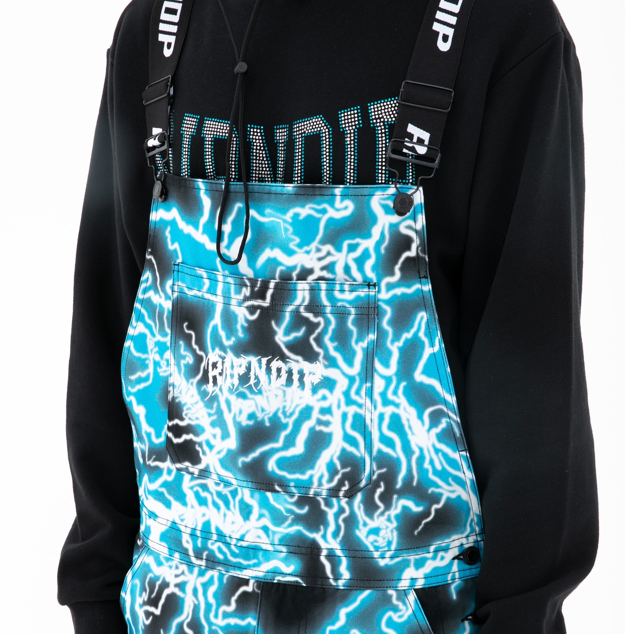 RIPNDIP Nikola Twill Overalls (Black/Blue)
