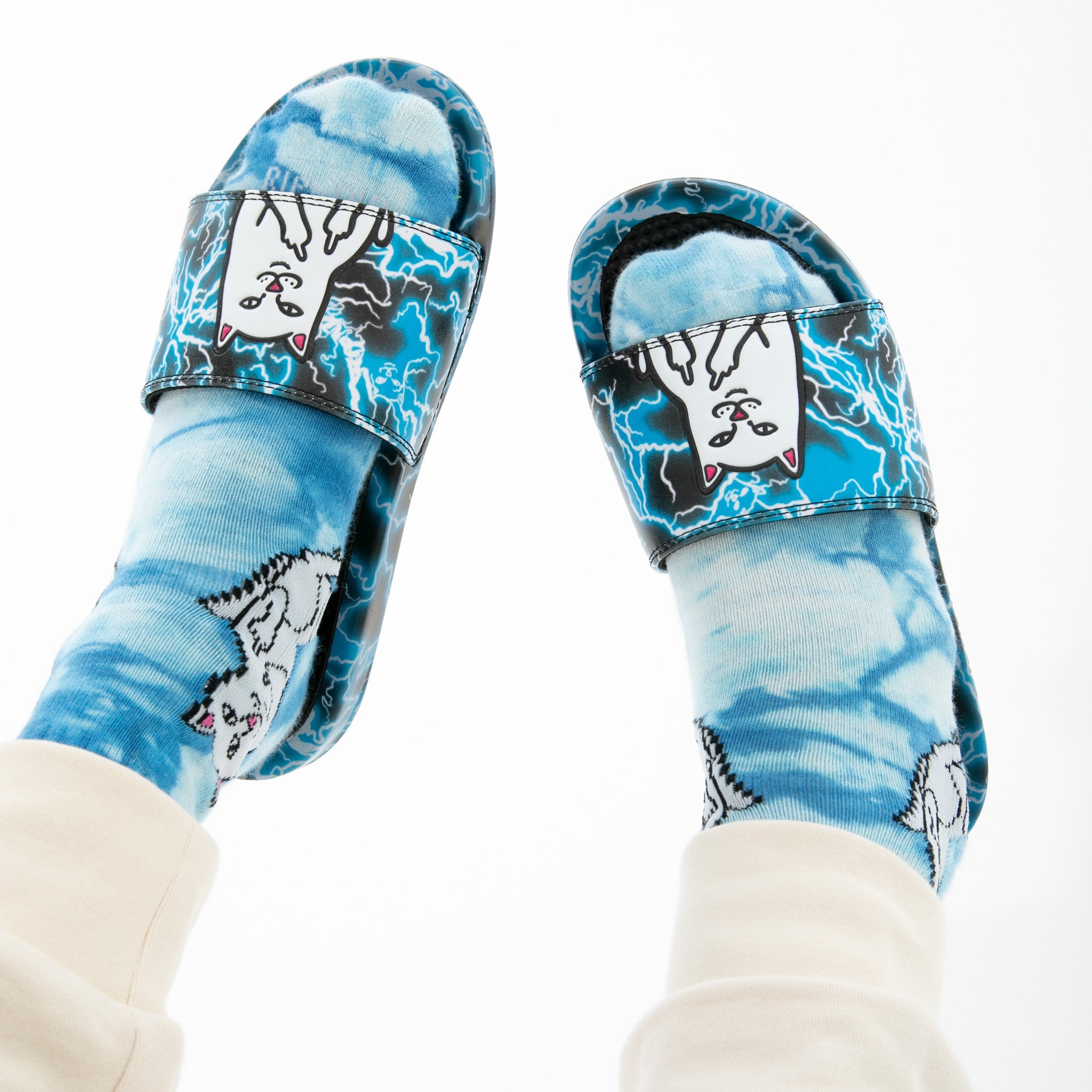 RIPNDIP Nikola Slides (Black/Blue)