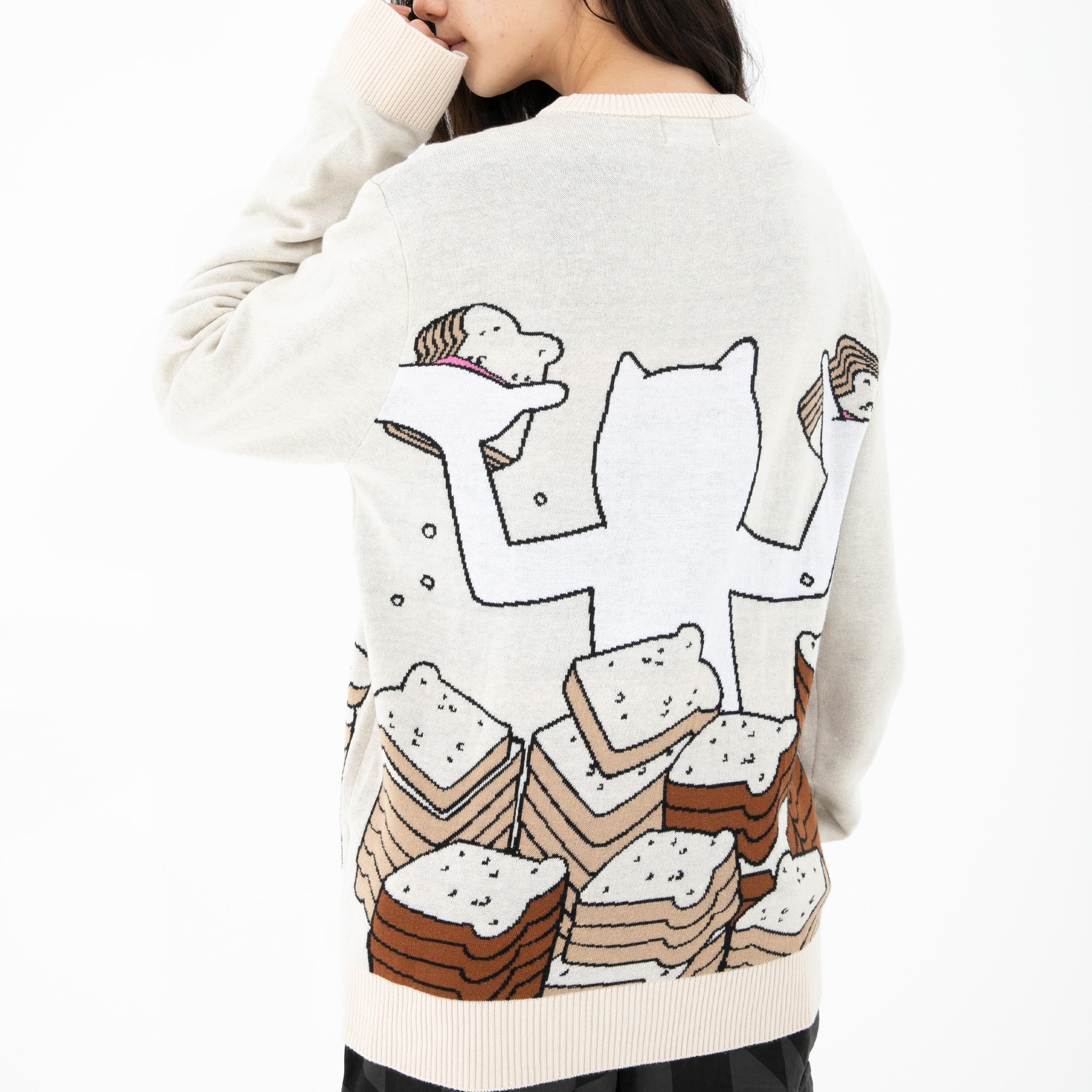 RIPNDIP Lets Get This Bread Knit Sweater (Natural)