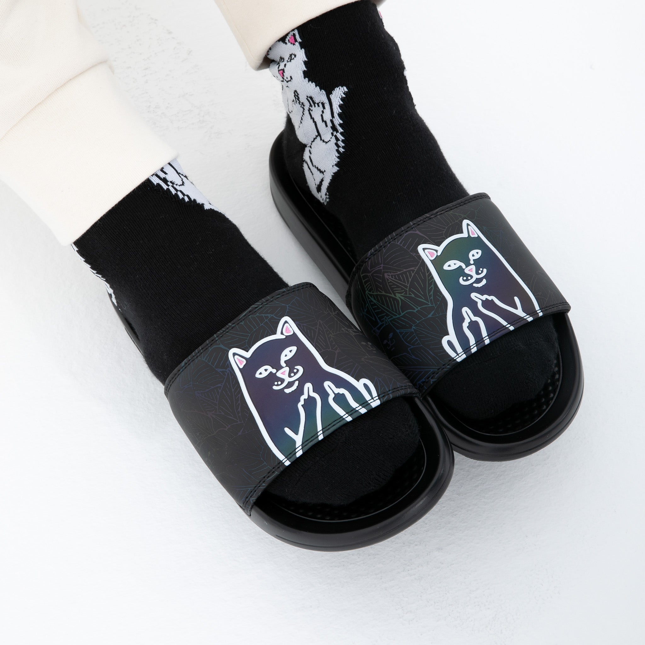RIPNDIP Lord Jermal Leaf Camo Slides (3M Iridescent)