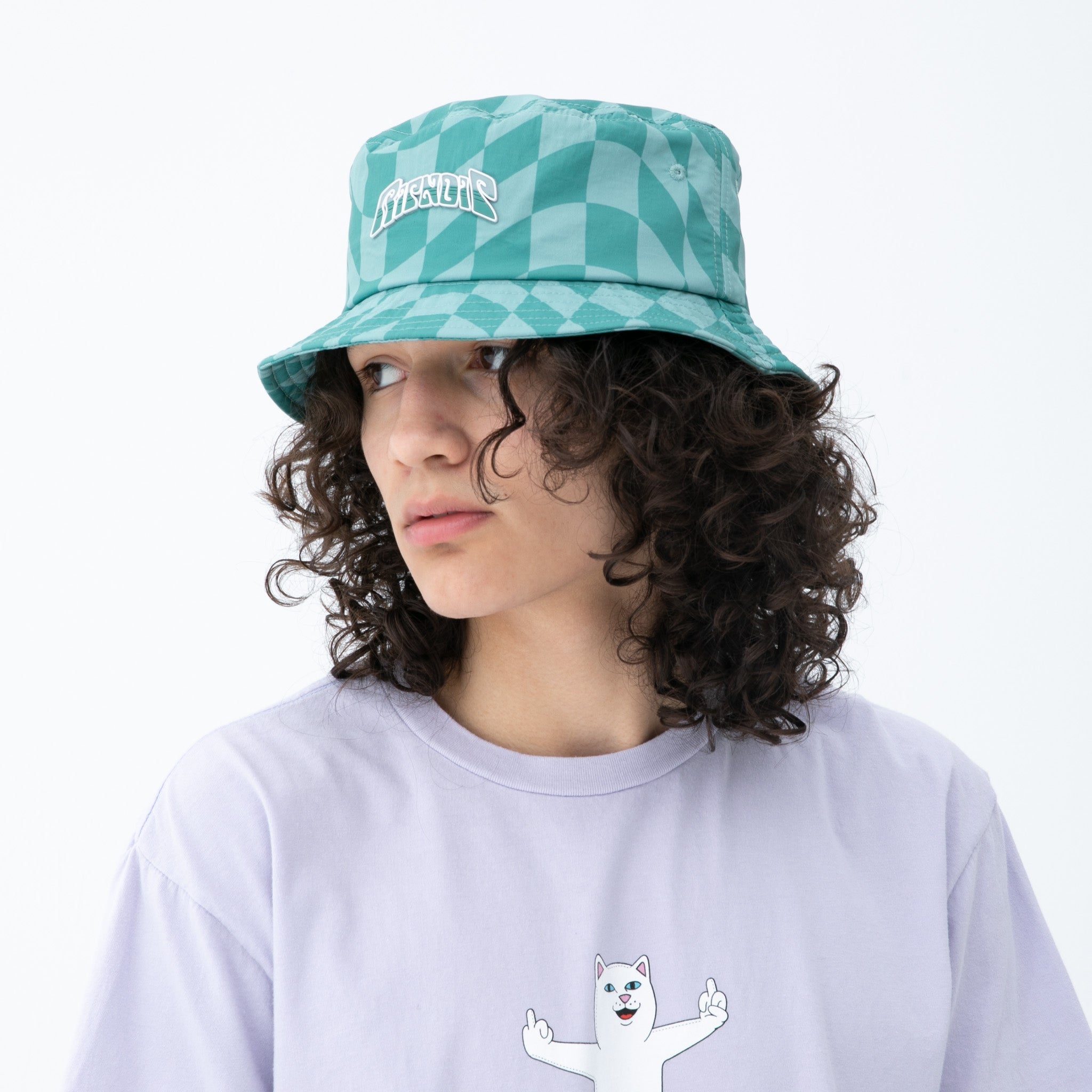 RIPNDIP Checked Bucket Hat (Olive)