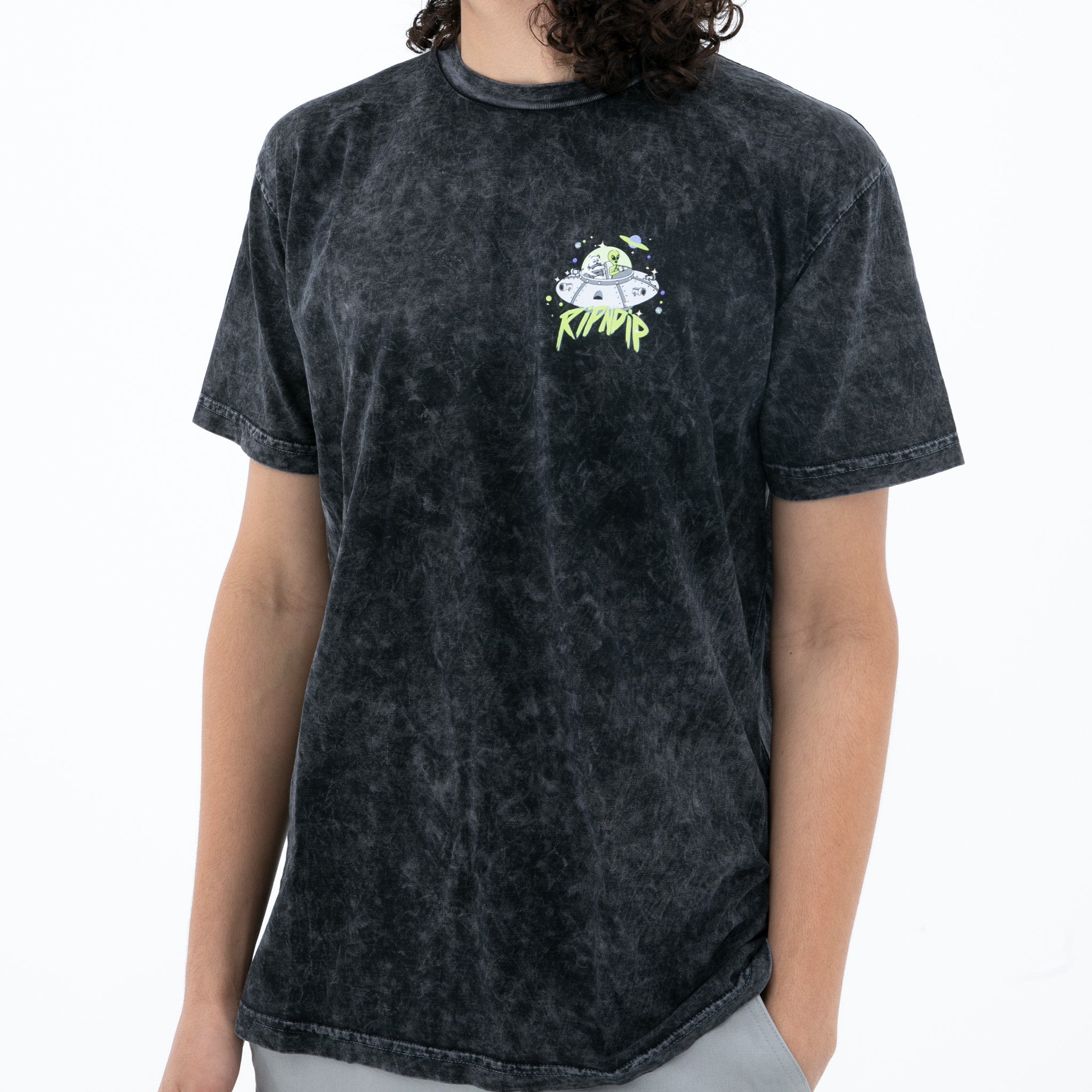 RIPNDIP Abduction Tee (Black Mineral Wash)
