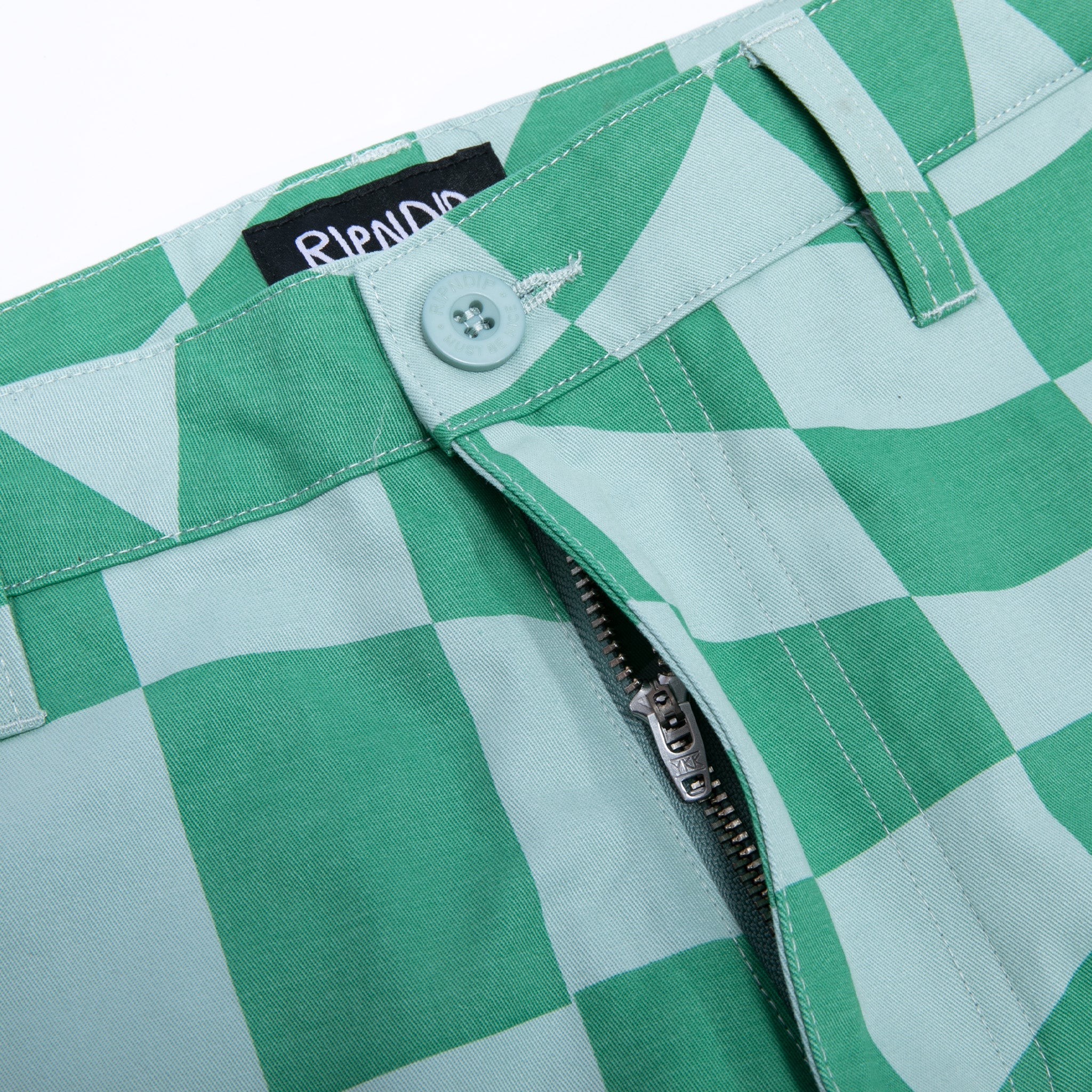 RIPNDIP Checked Cargo Pants (Olive/Pine)