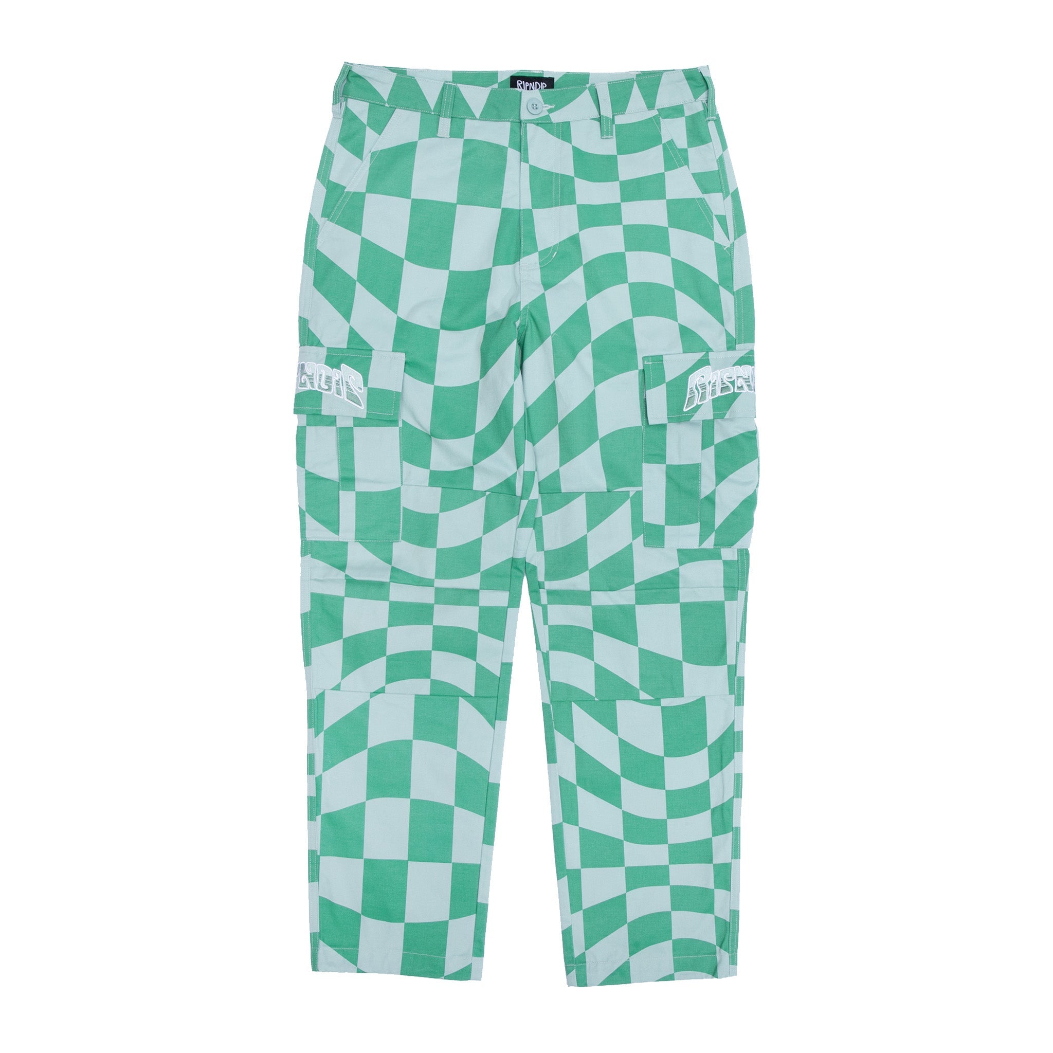 RIPNDIP Checked Cargo Pants (Olive/Pine)