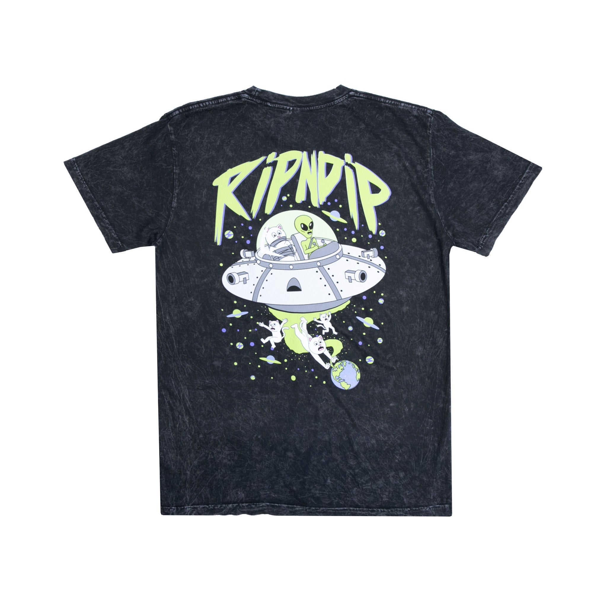 RIPNDIP Abduction Tee (Black Mineral Wash)
