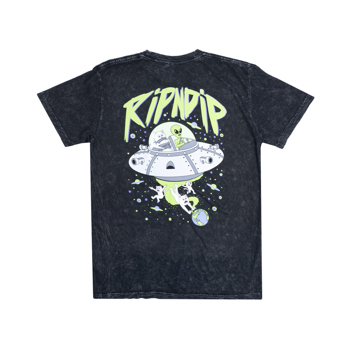 RIPNDIP Abduction Tee (Black Mineral Wash)