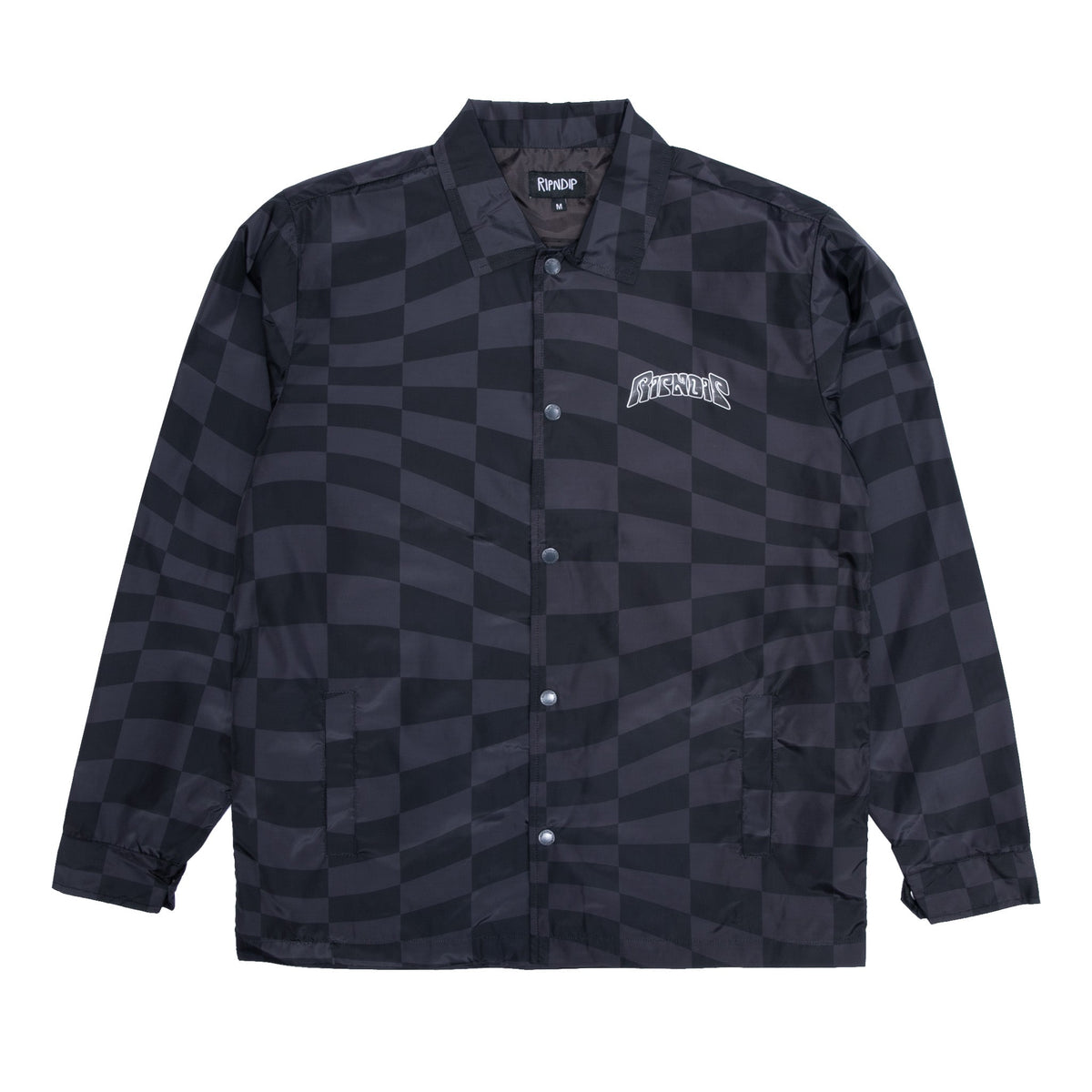 RIPNDIP Checked Coaches Jacket (Black/Charcoal)