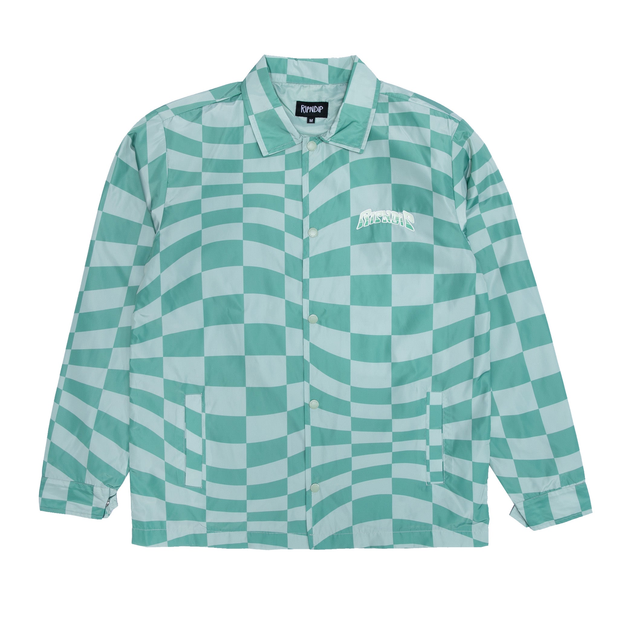 RIPNDIP Checked Coaches Jacket (Military Green)