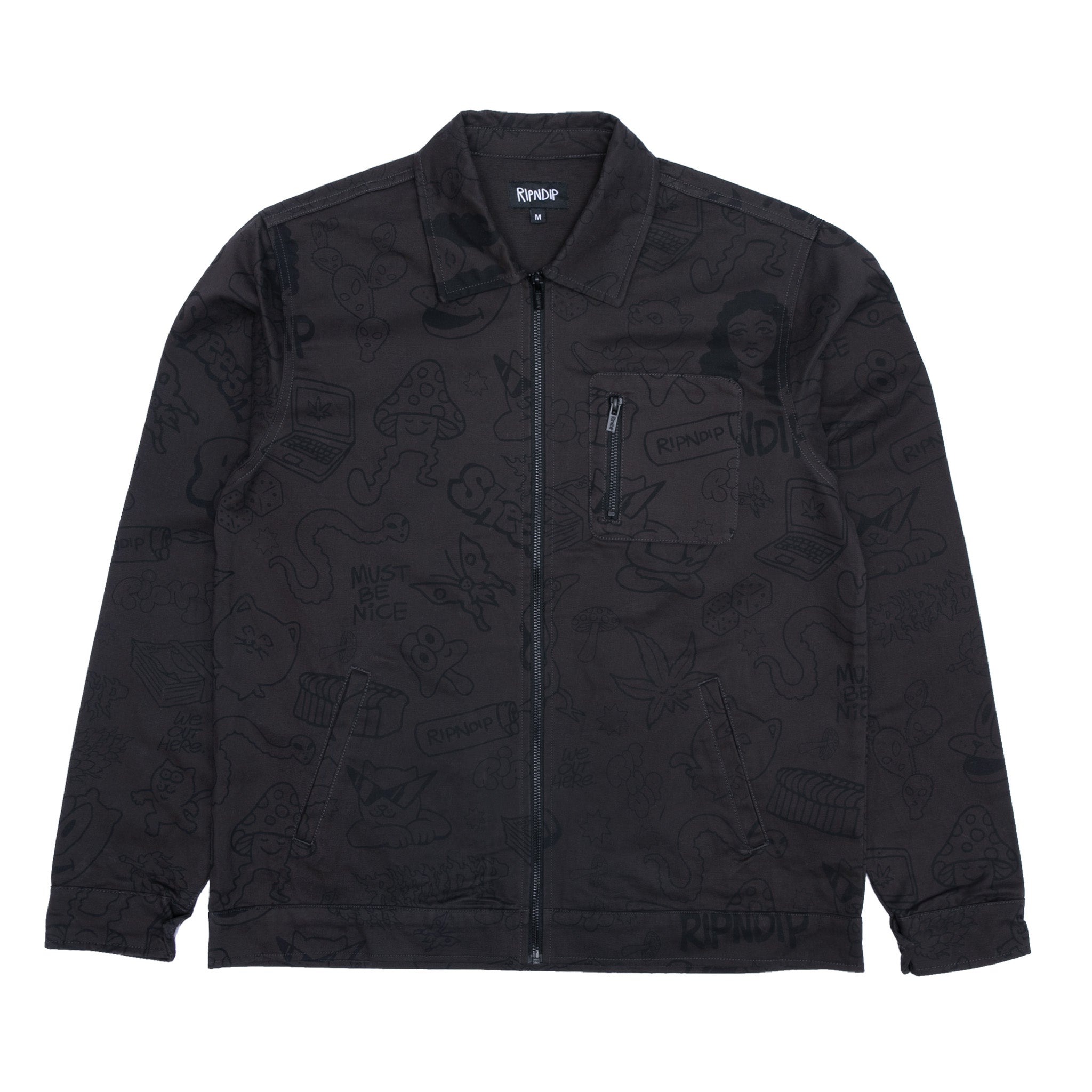 RIPNDIP Nerm Doodle Work Jacket (Chocolate)
