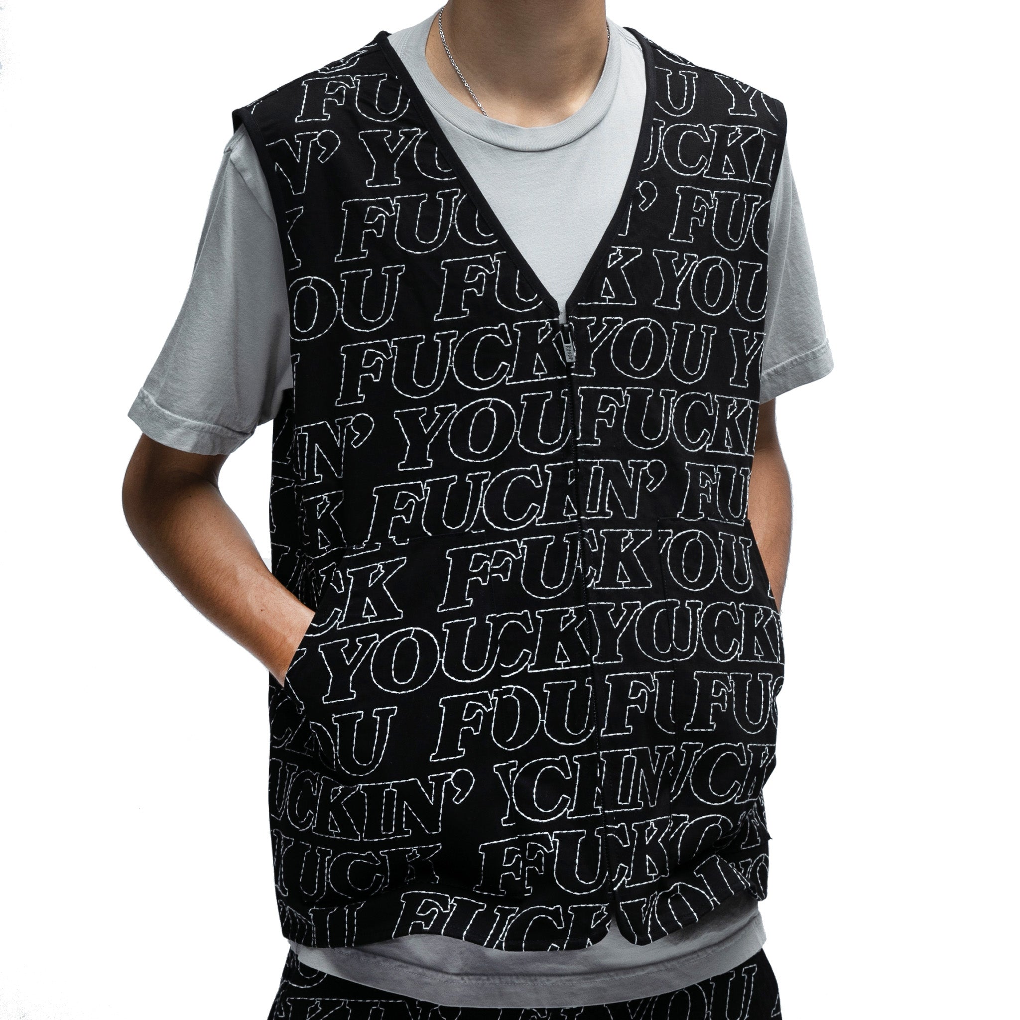 RIPNDIP Fuckin Fuck Quilted Vest (Black)
