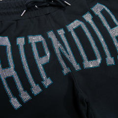 RIPNDIP Summer Revenge Rhinestone Sweatshorts (Black)