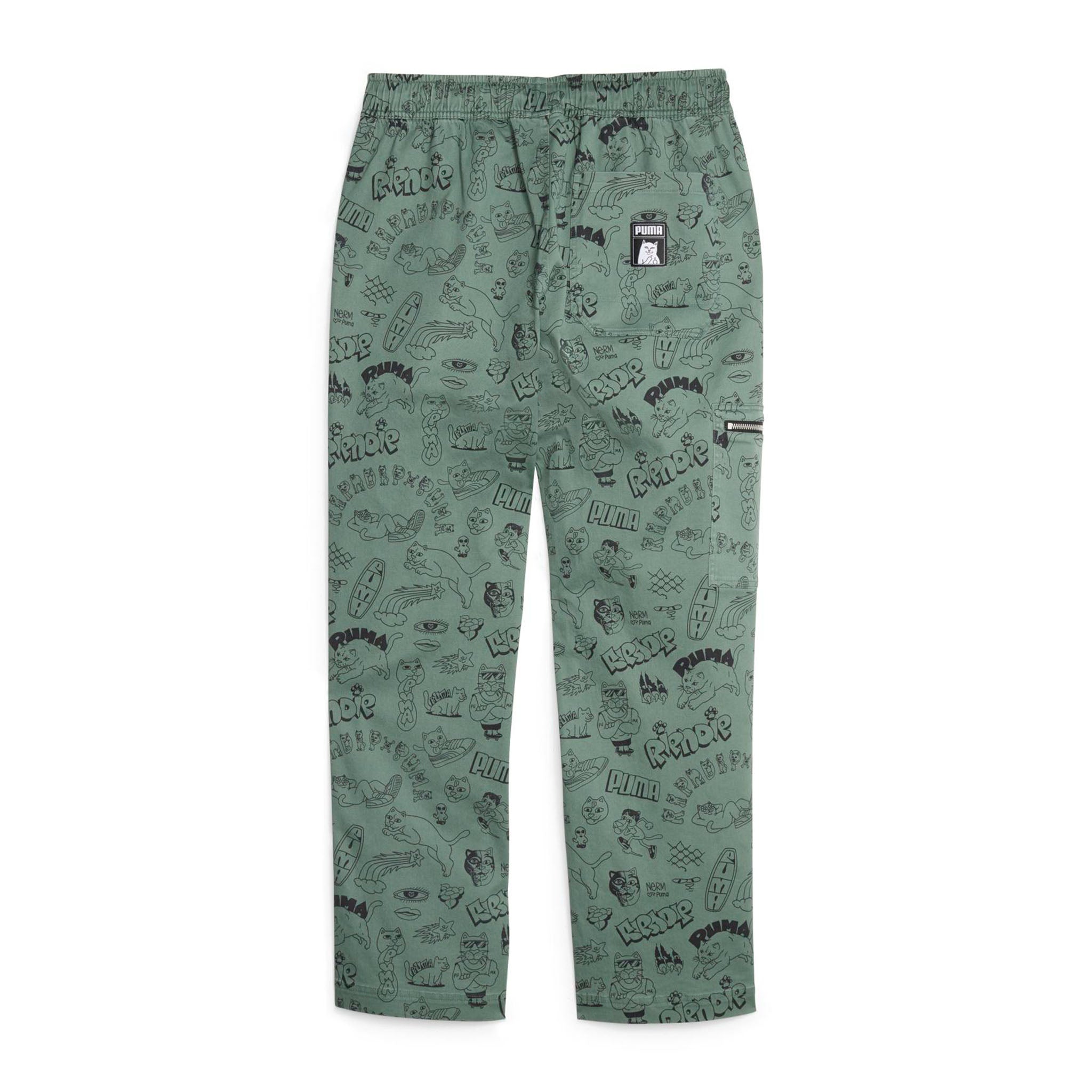 RIPNDIP PUMA X RIPNDIP AOP Twill Pants (Eucalyptus)