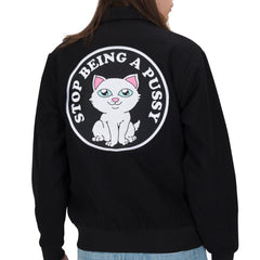 RIPNDIP Stop Being A Pussy Varsity Jacket (Black)