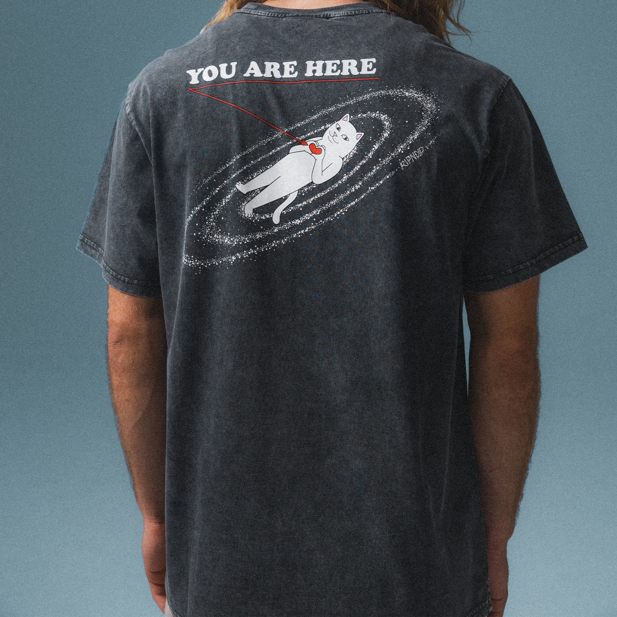 RIPNDIP You Are Here Tee (Black Vintage Wash)