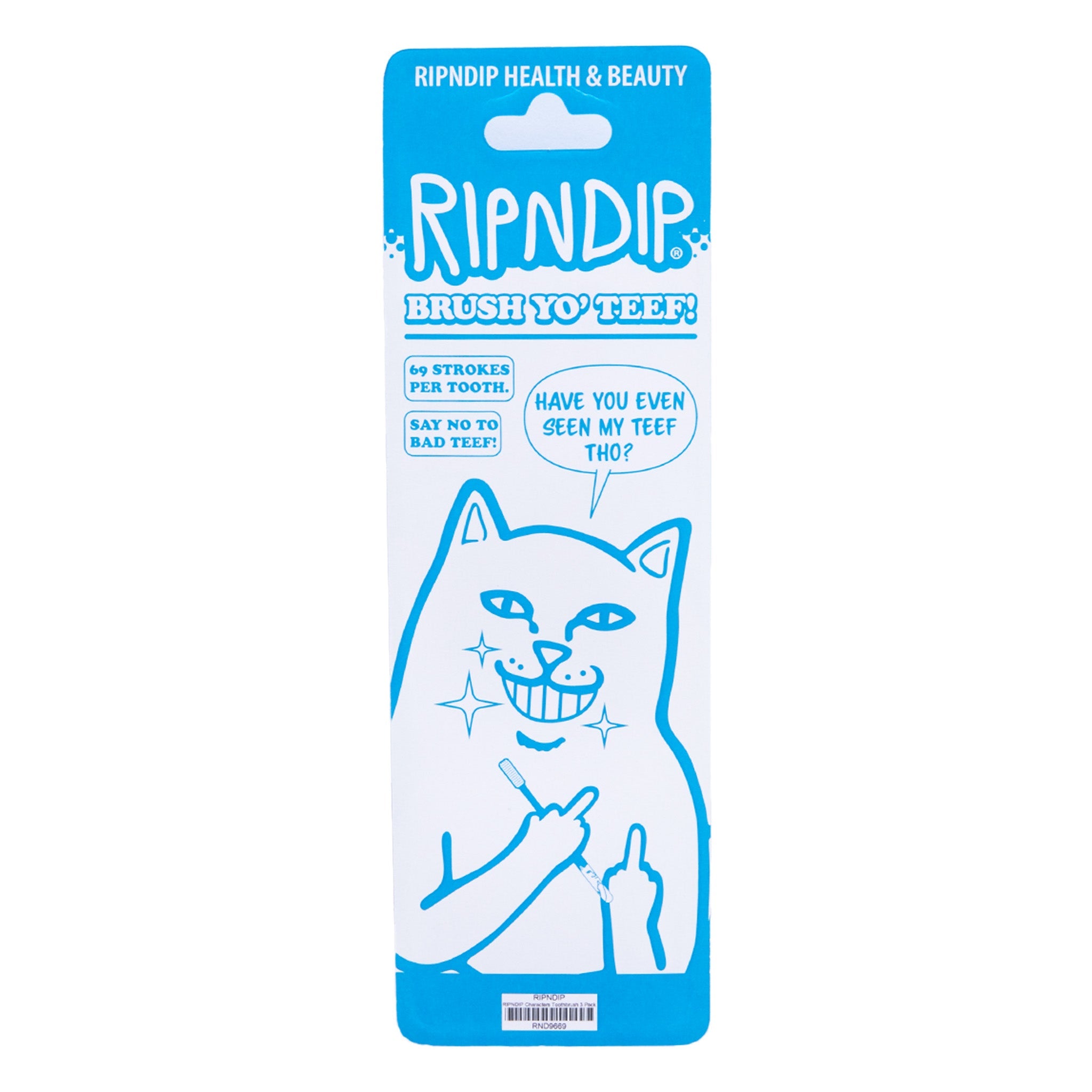 RIPNDIP RIPNDIP Characters Toothbrush 3 Pack (Multi)