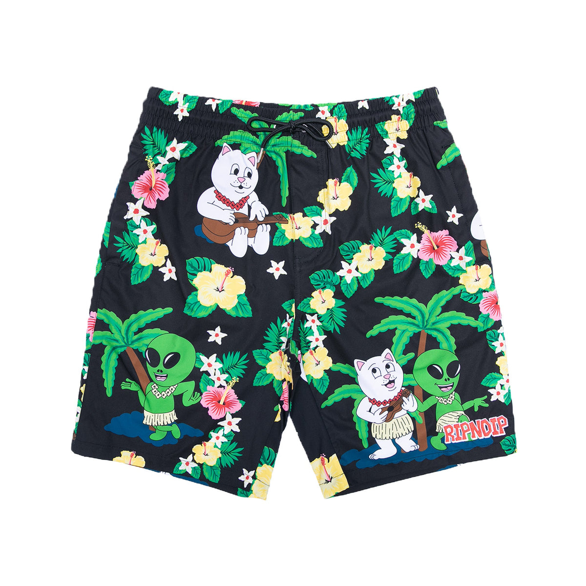 RIPNDIP Aloha Nerm Swim Shorts (Black)