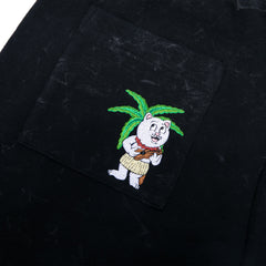 RIPNDIP Aloha Nermal Sweatshorts (Black Mineral Wash)